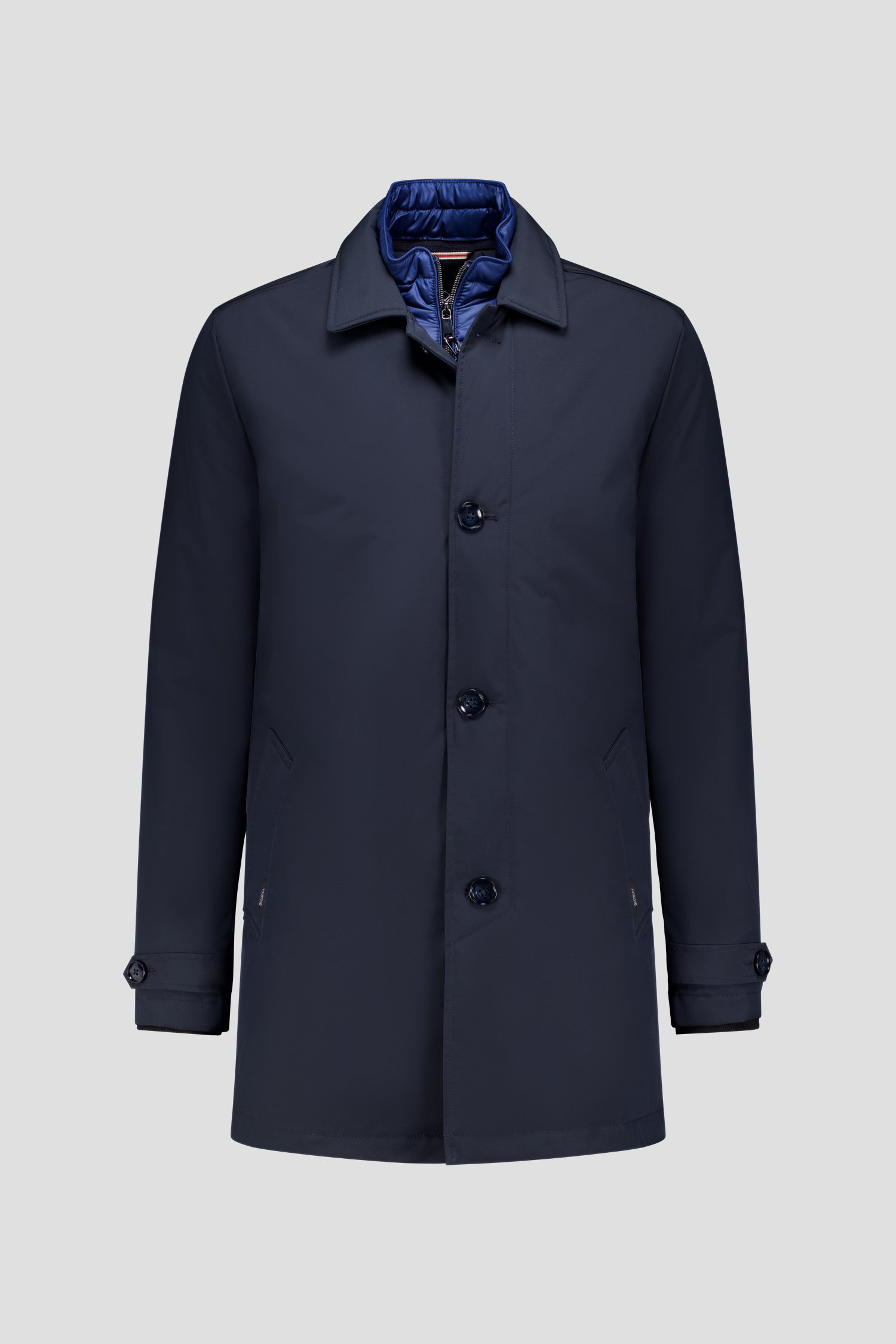 Photo produit 1 de Imperméable matelassé bleu de District pour Hommes