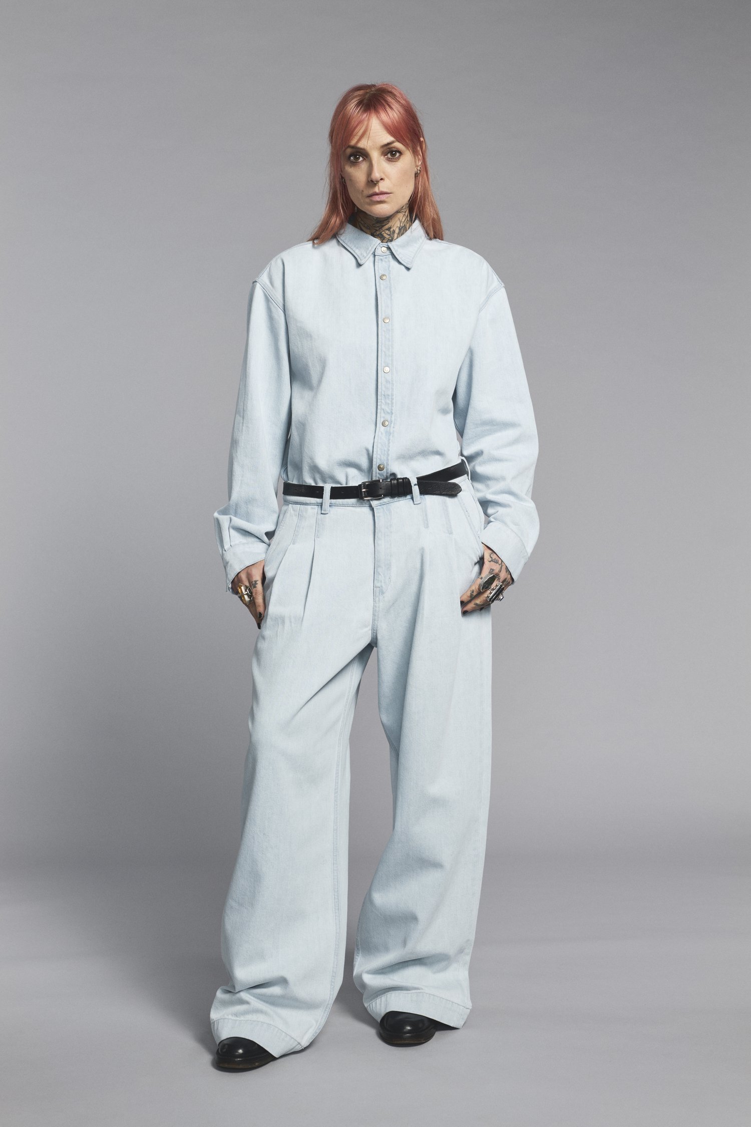 Jean bleu clair - Wide leg fit - Bourgeois de Murielle Victorine Scherre pour Femmes