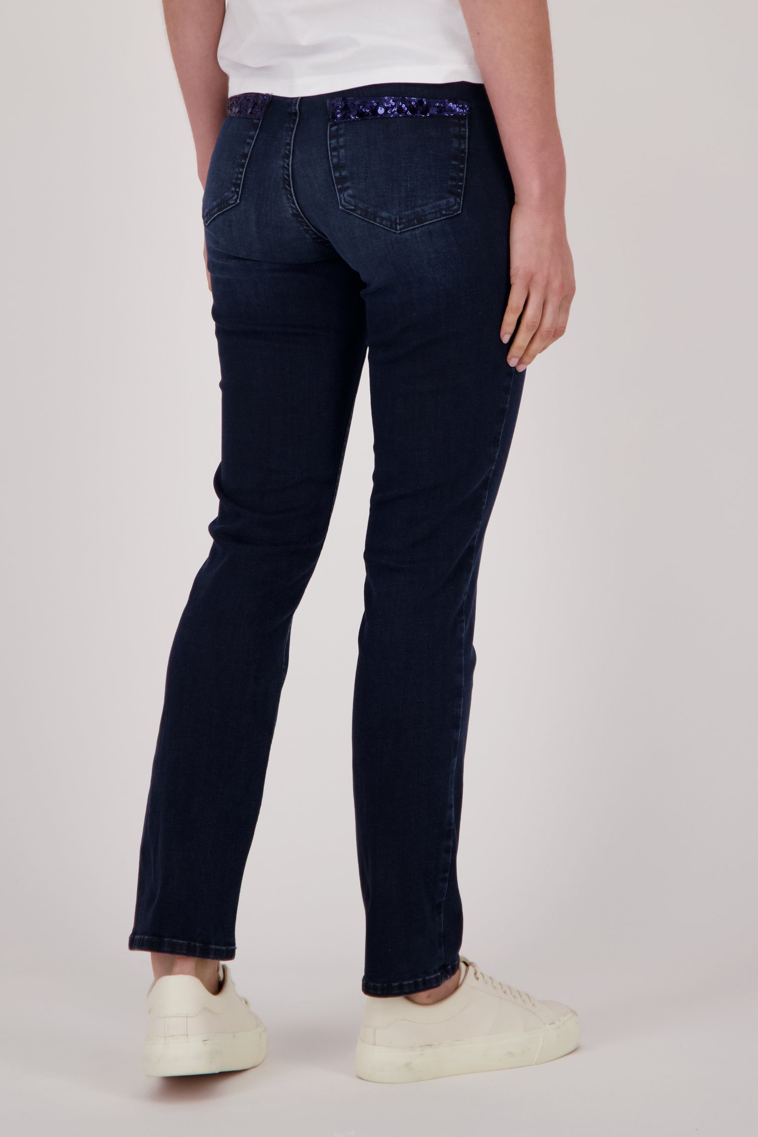 Jean bleu foncé avec paillettes - Straight fit de Angels pour Femmes