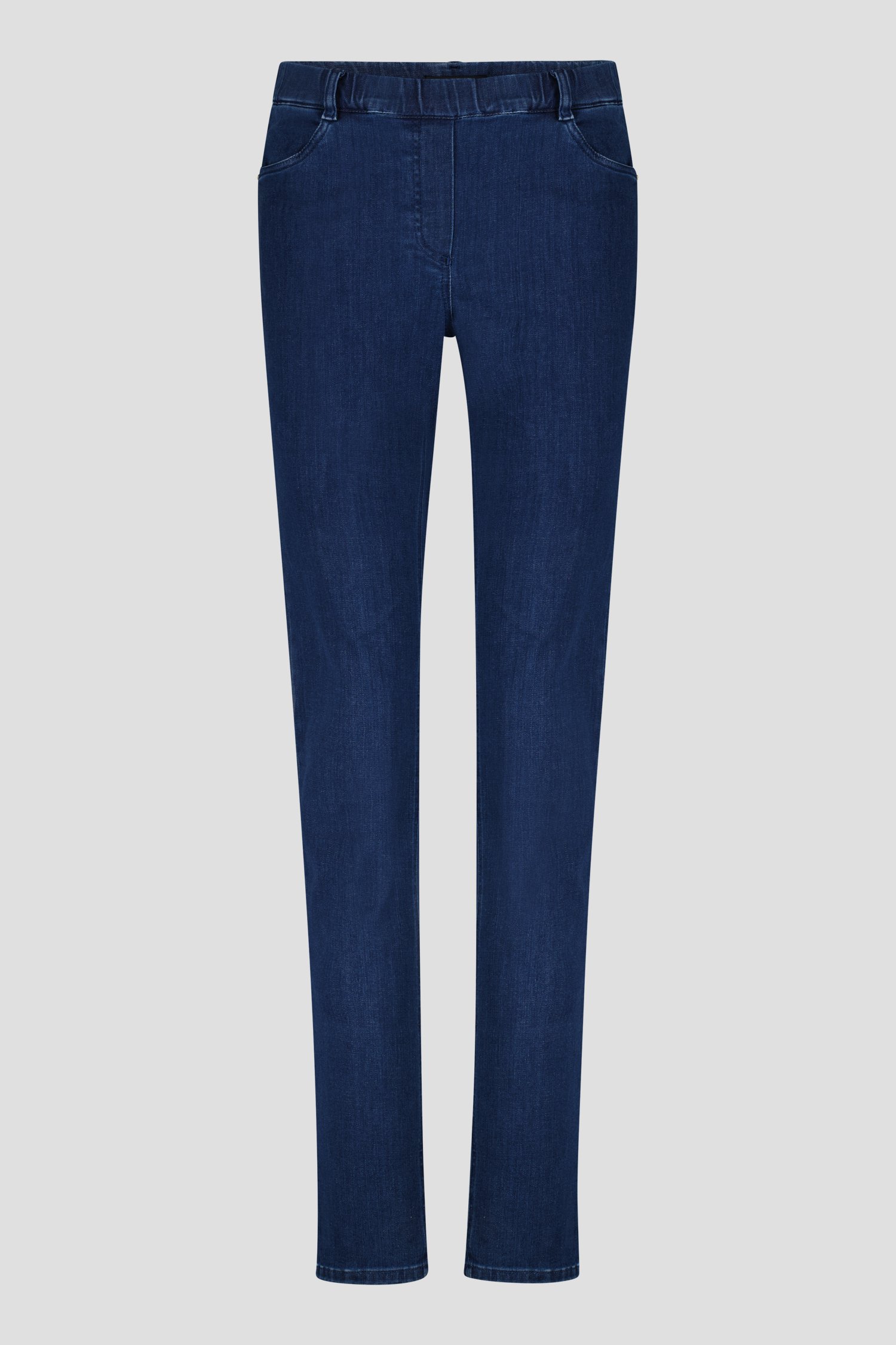 Photo produit 2 de Jean bleu foncé avec taille élastiquée - slim fit de Claude Arielle pour Femmes