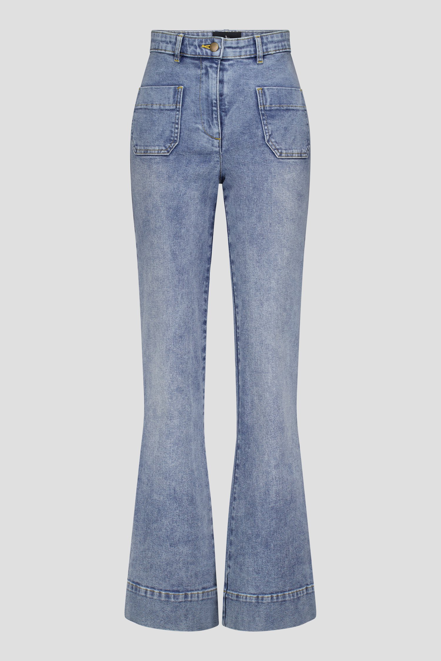 Jean bootcut bleu délavé de AC by Annelien Coorevits pour Femmes