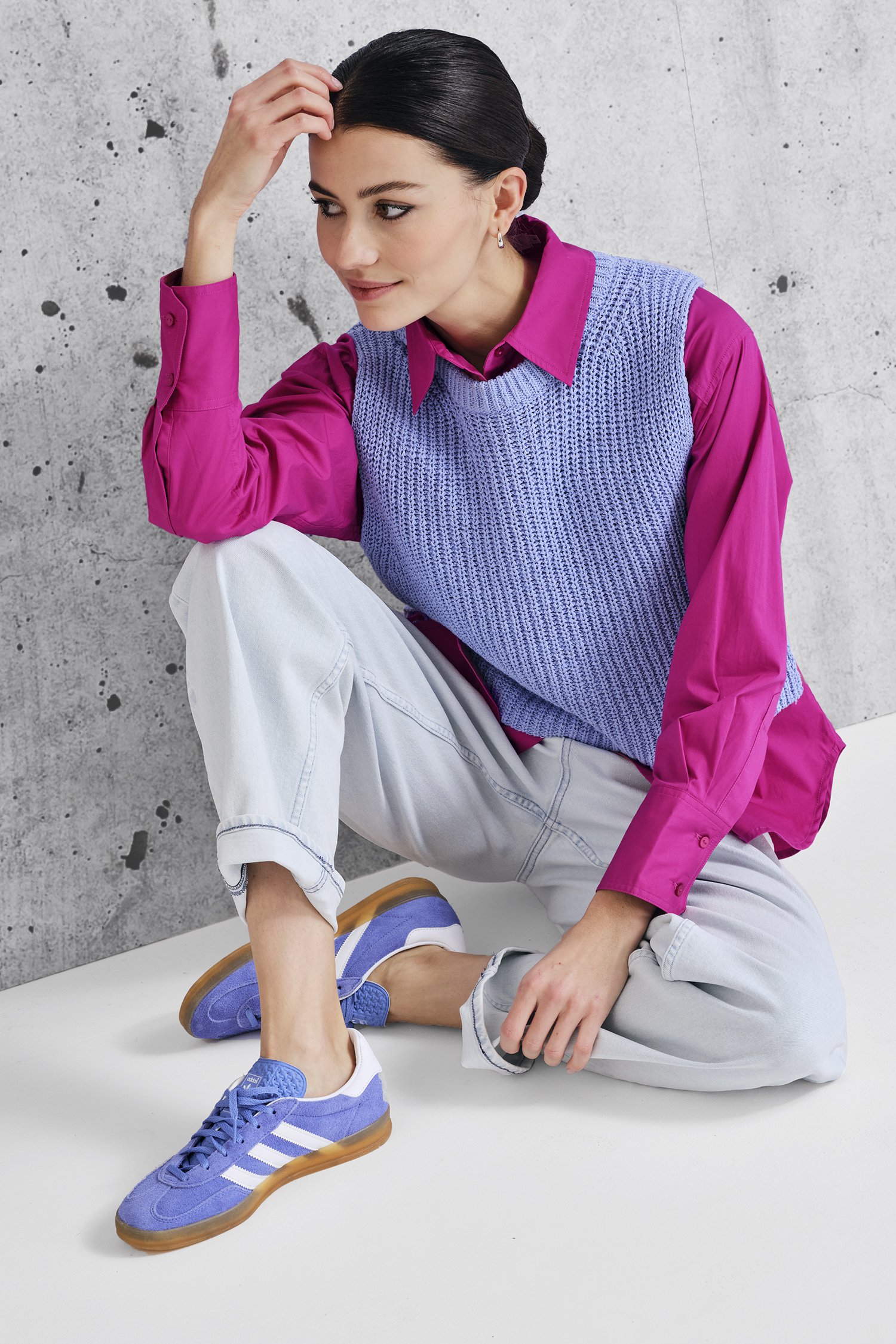 Photo supplémentaire 1 de Jean fuselé bleu clair à l’aspect délavé de Louise pour Femmes