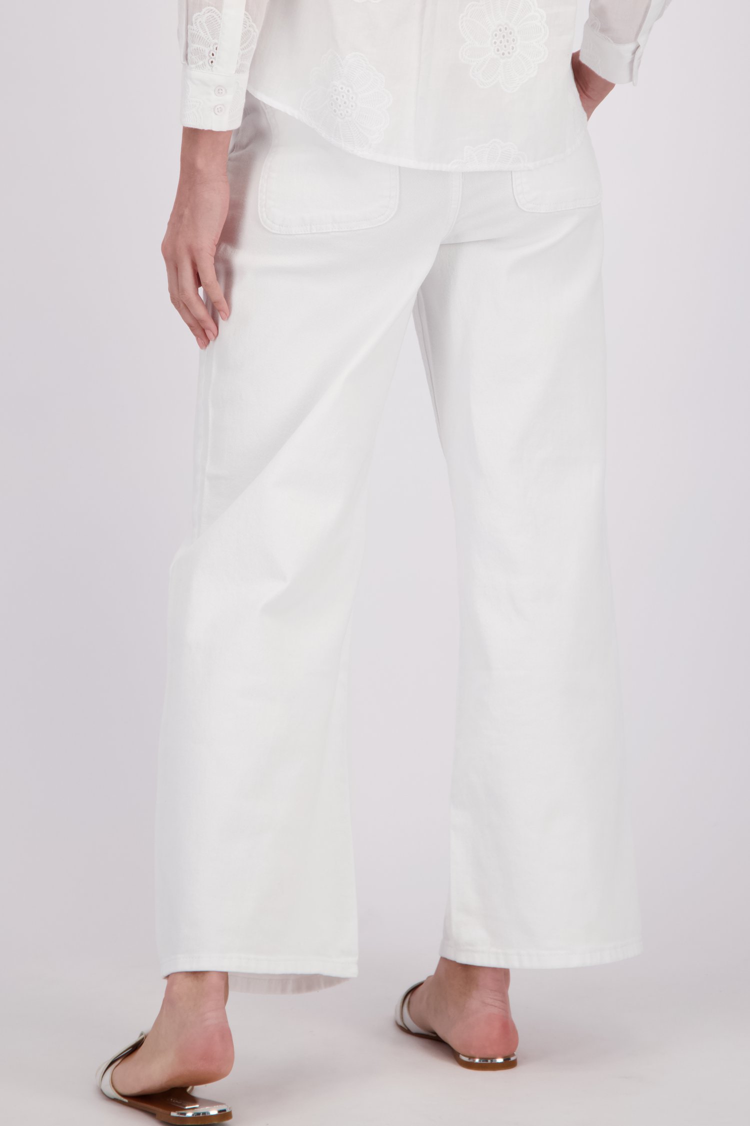 Jean large blanc de More & More pour Femmes