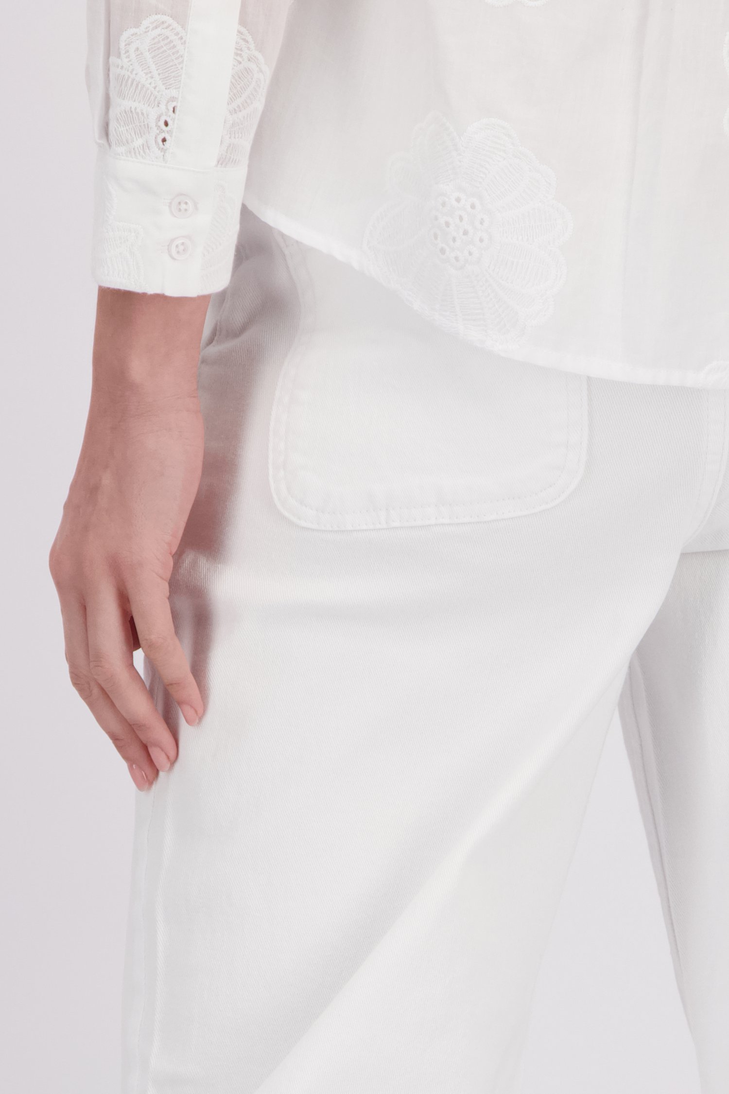 Jean large blanc de More & More pour Femmes