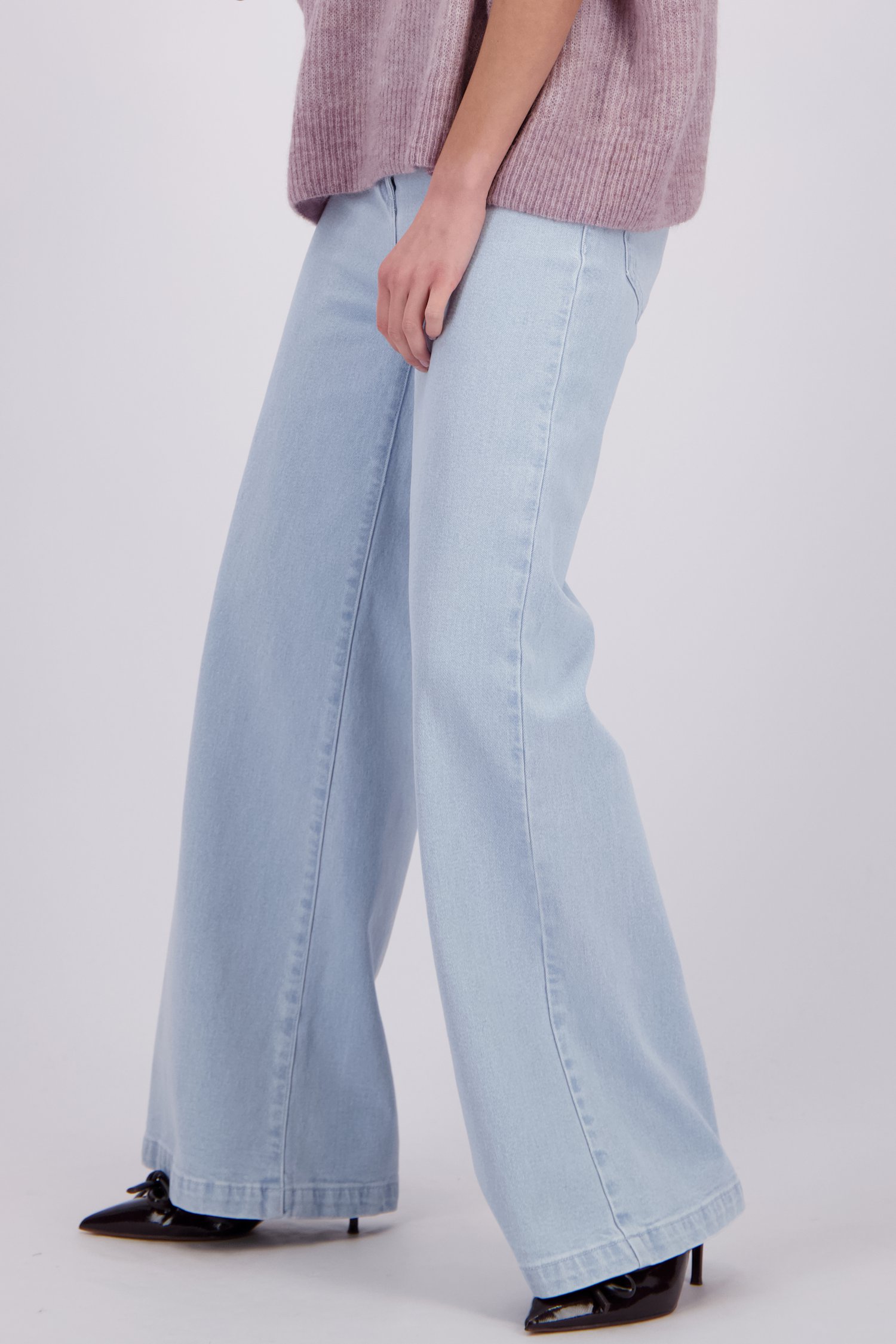 Photo produit 2 de Jean large bleu clair de D'Auvry pour Femmes