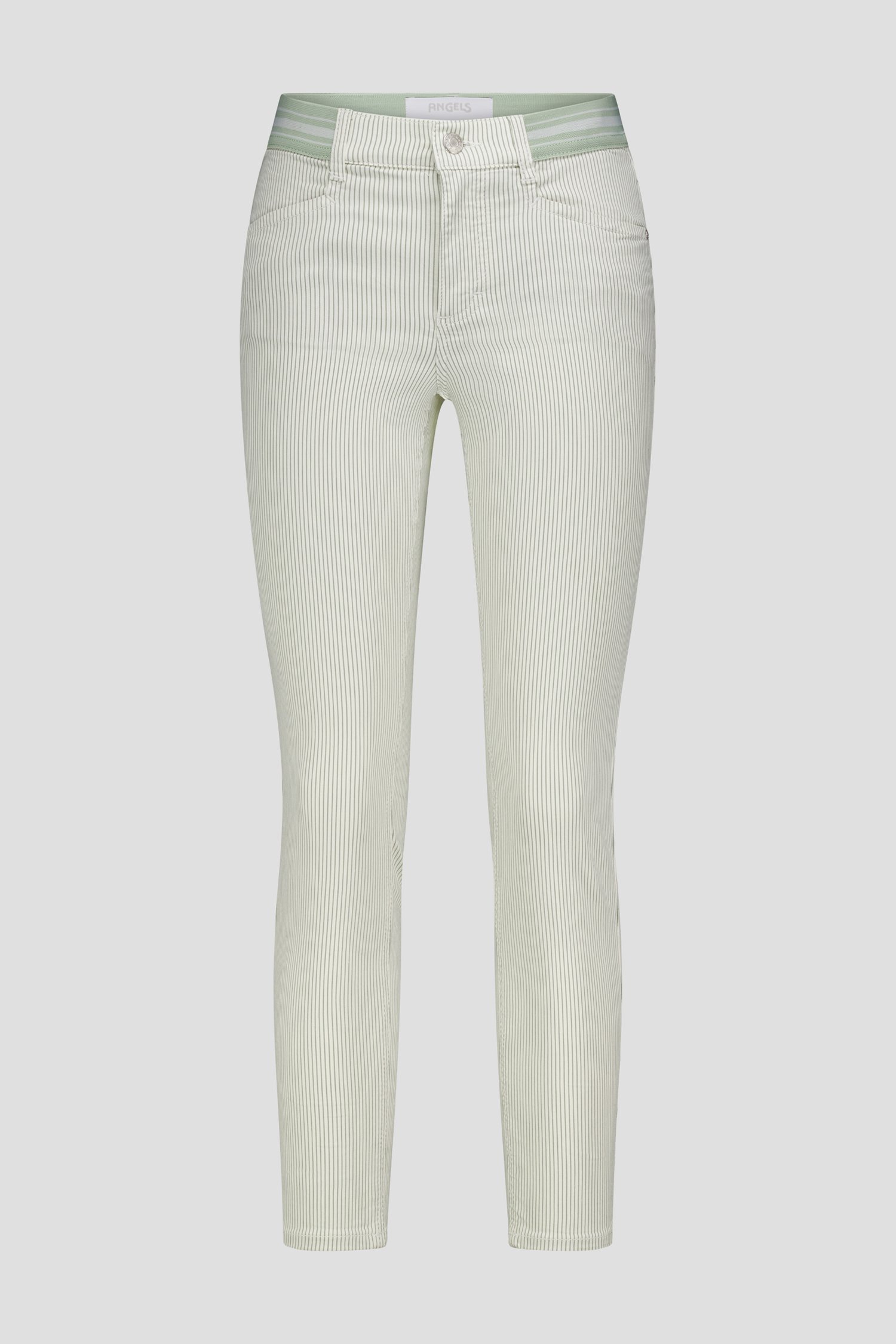 Jean rayé vert - Slim fit - Longuer 7/8 de Angels pour Femmes