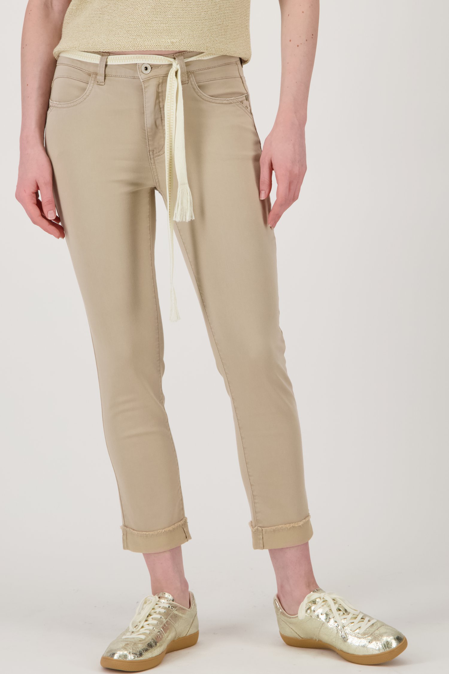Jeans beige - Skinny fit - Longueur 7/8 de Geisha pour Femmes