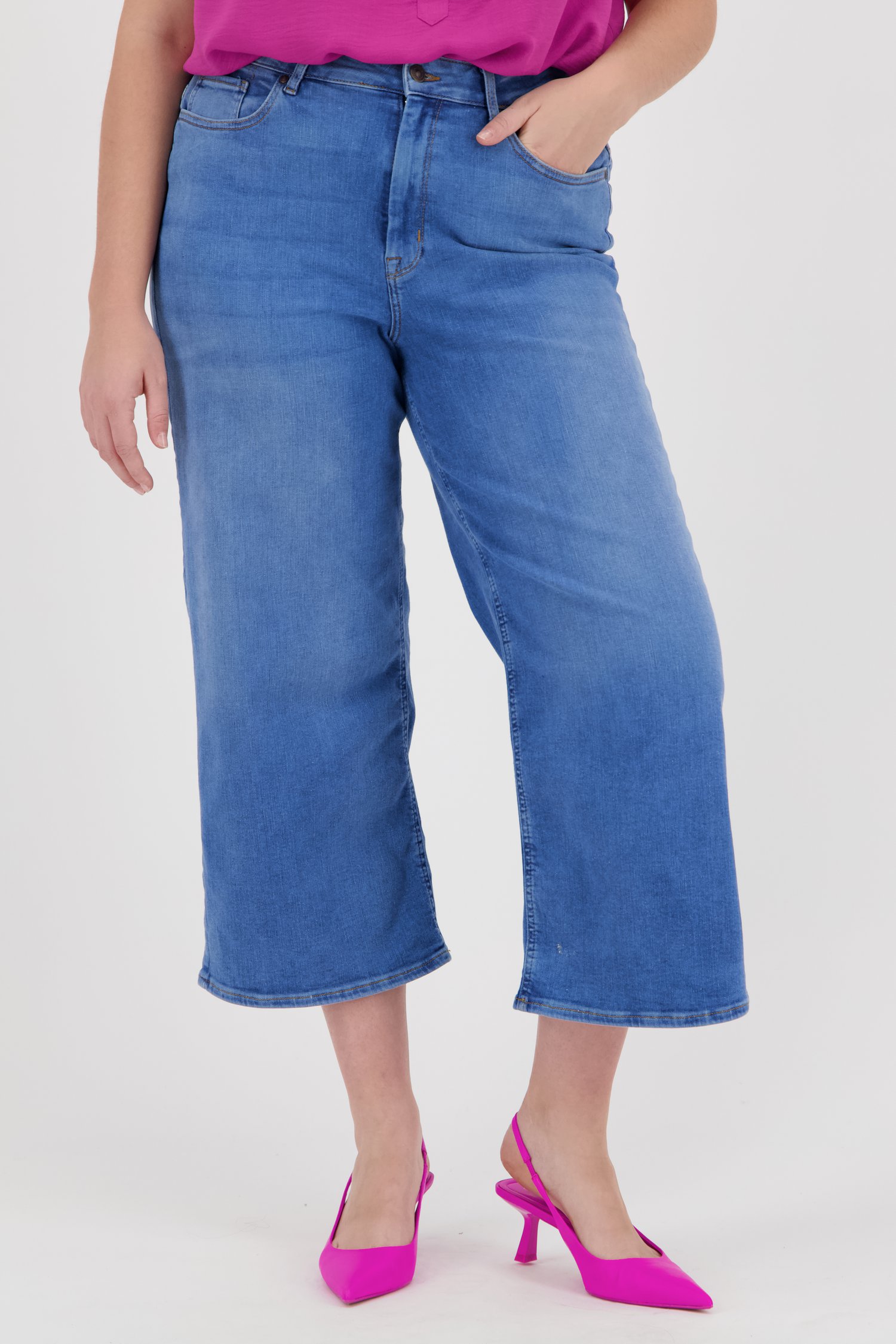 schuintrekken Correctie films Jeans culotte - high waist van Only Carmakoma | 9786690 | e5