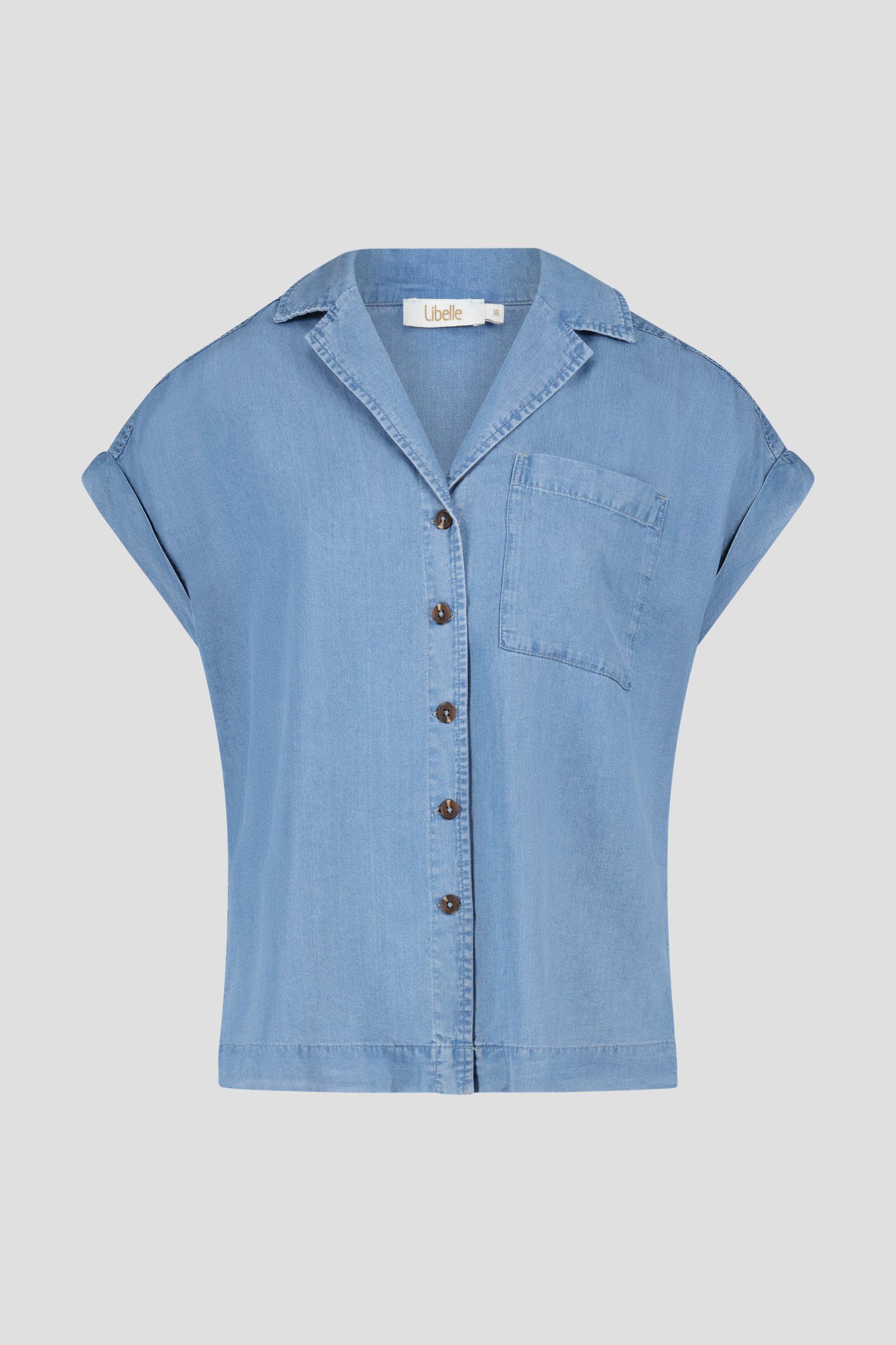 Jeansblauwe blouse van Libelle voor Dames