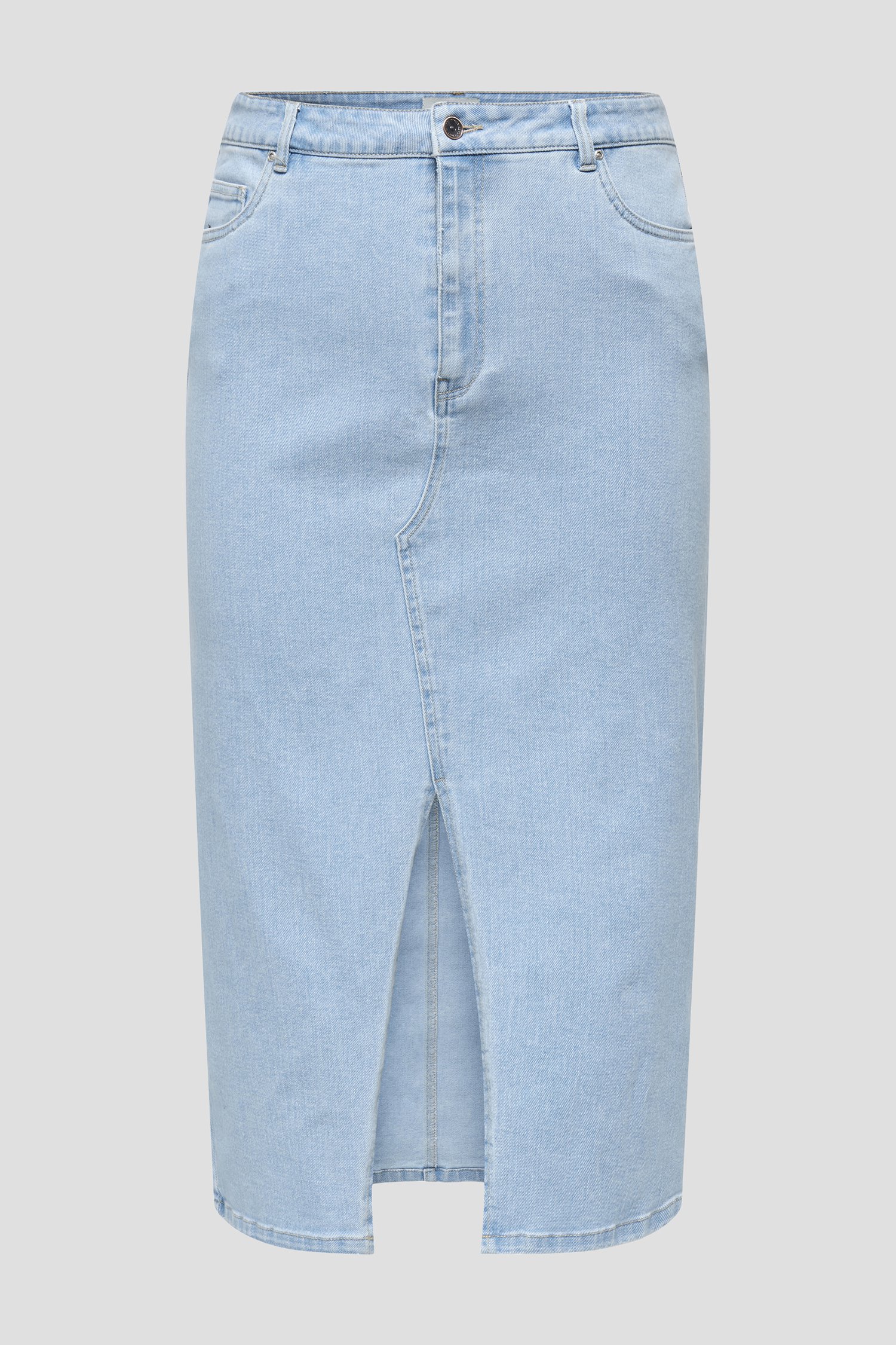 Jupe en jean bleu clair avec fente de Only Carmakoma pour Femmes