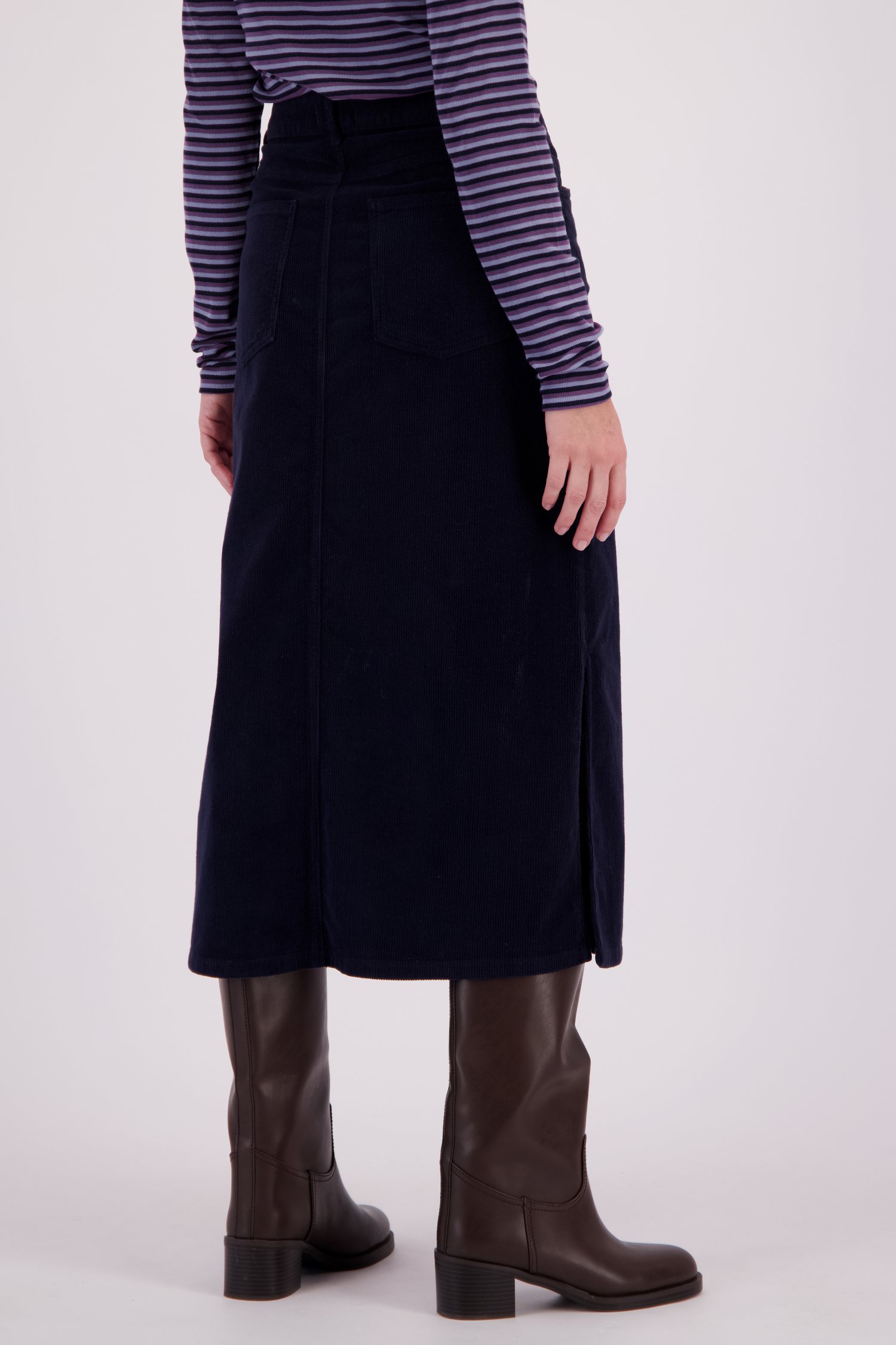 Le dos de Jupe en velours bleu foncé de Libelle pour Femmes