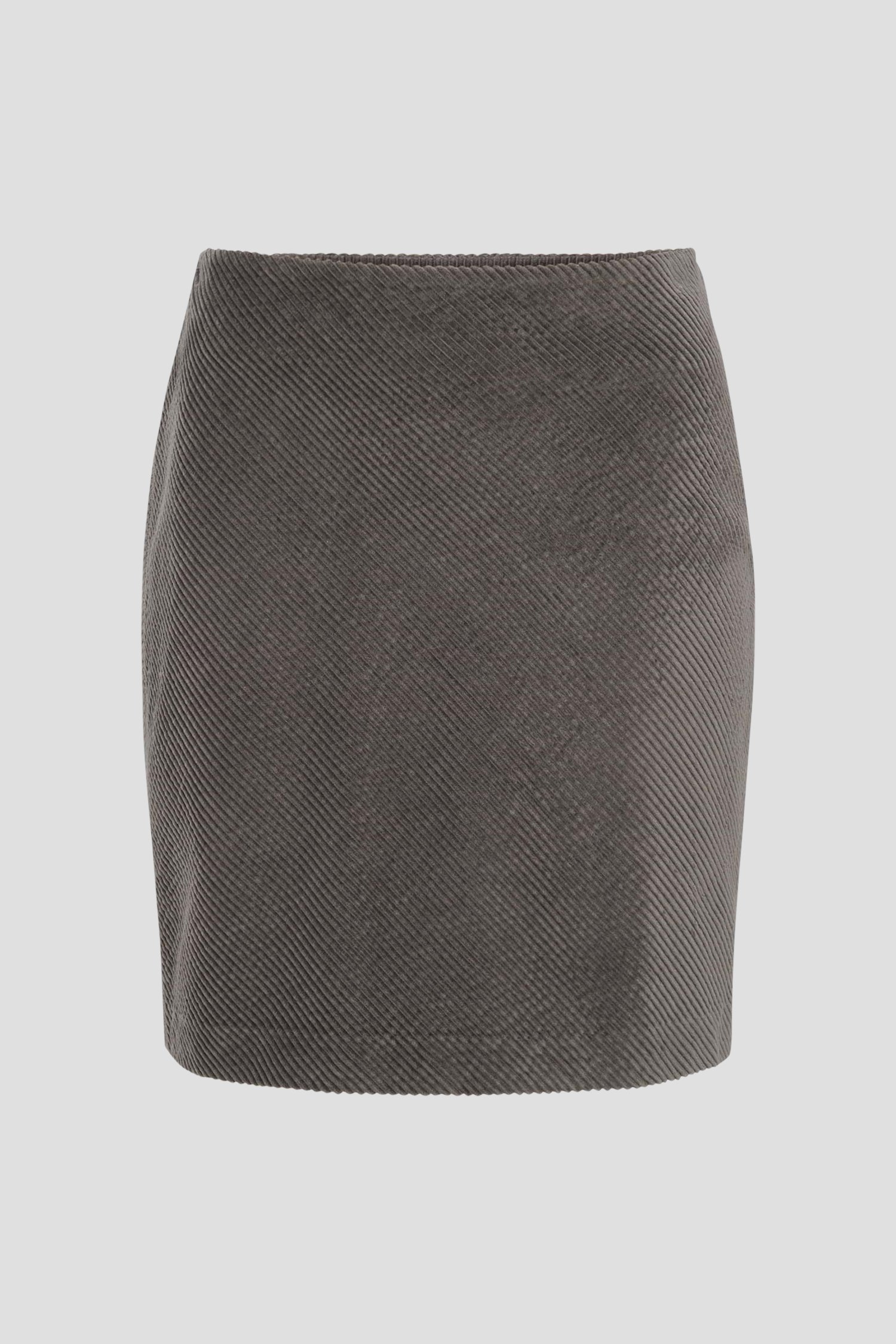 Jupe en velours côtelé gris de Opus pour Femmes