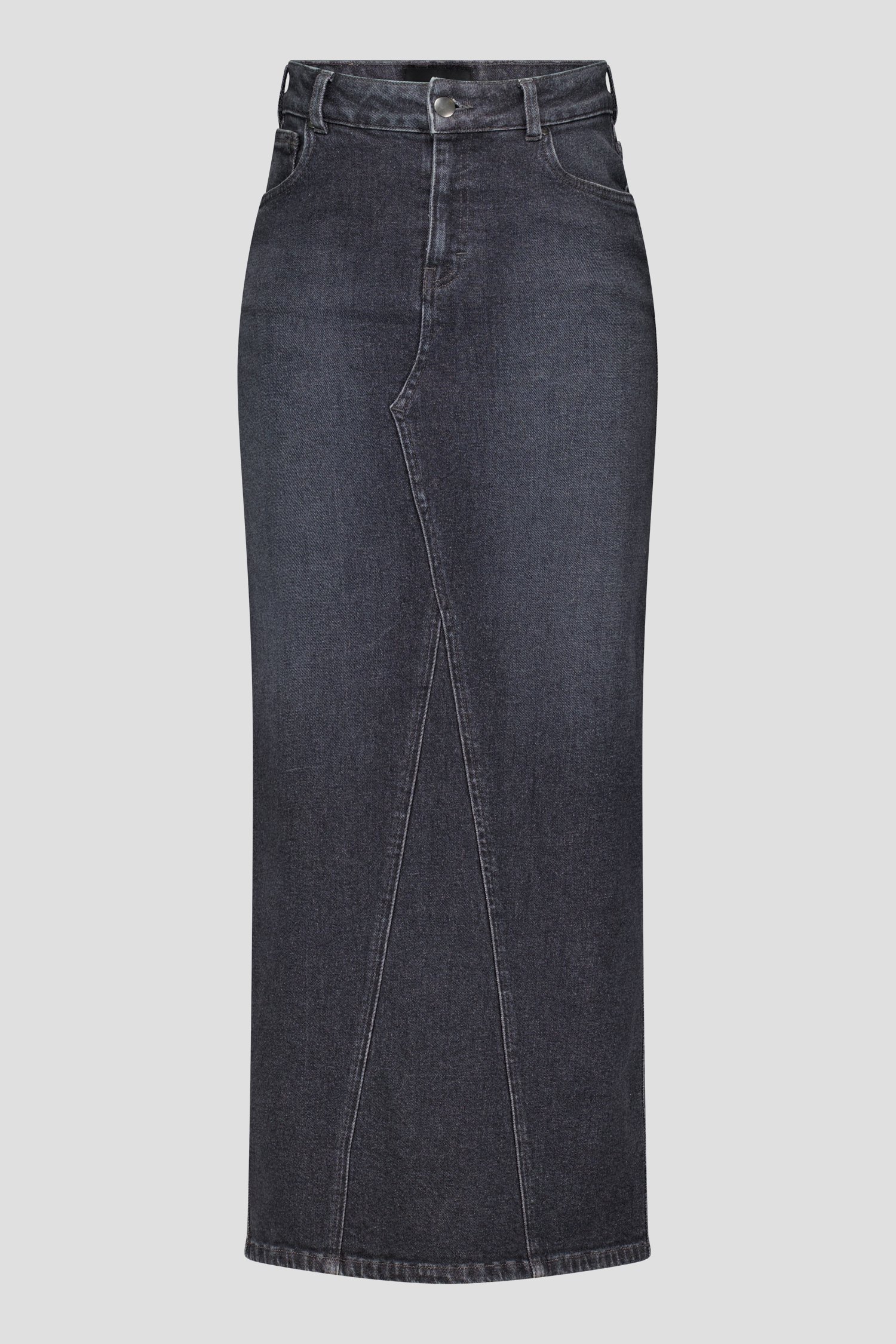 Jupe longue en jean gris de AC by Annelien Coorevits pour Femmes