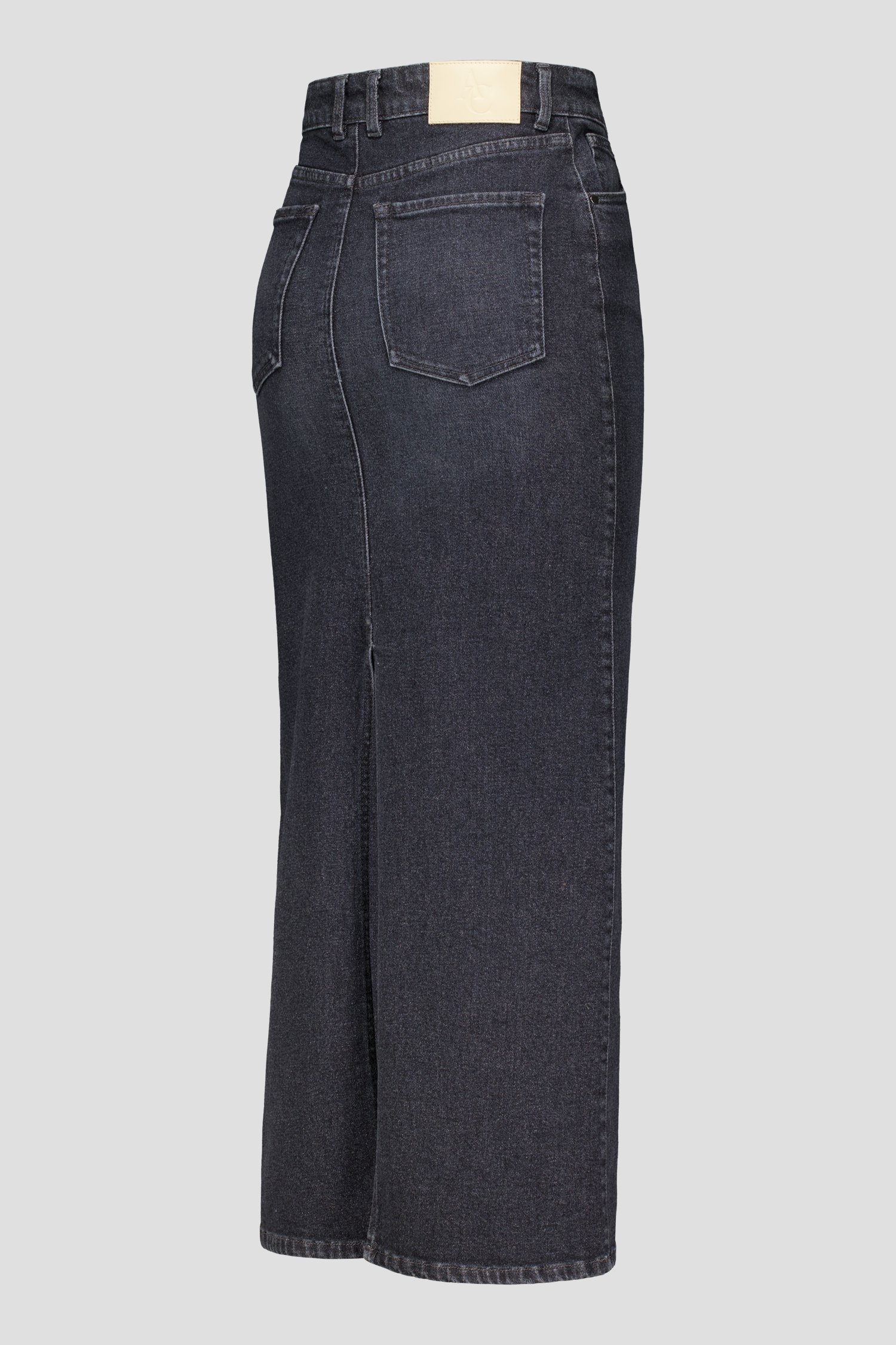 Jupe longue en jean gris de AC by Annelien Coorevits pour Femmes