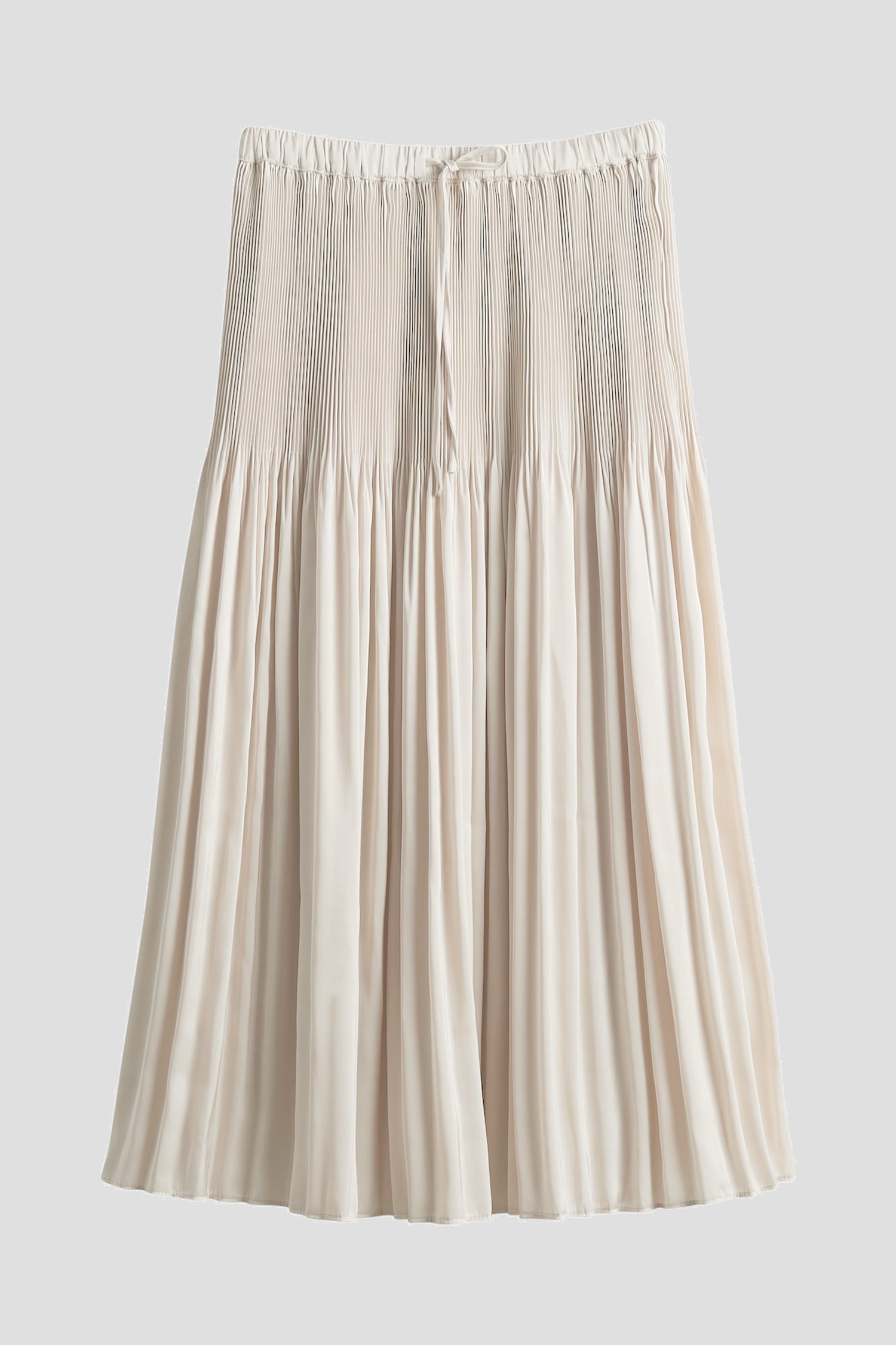 Jupe midi plissée beige de Opus pour Femmes