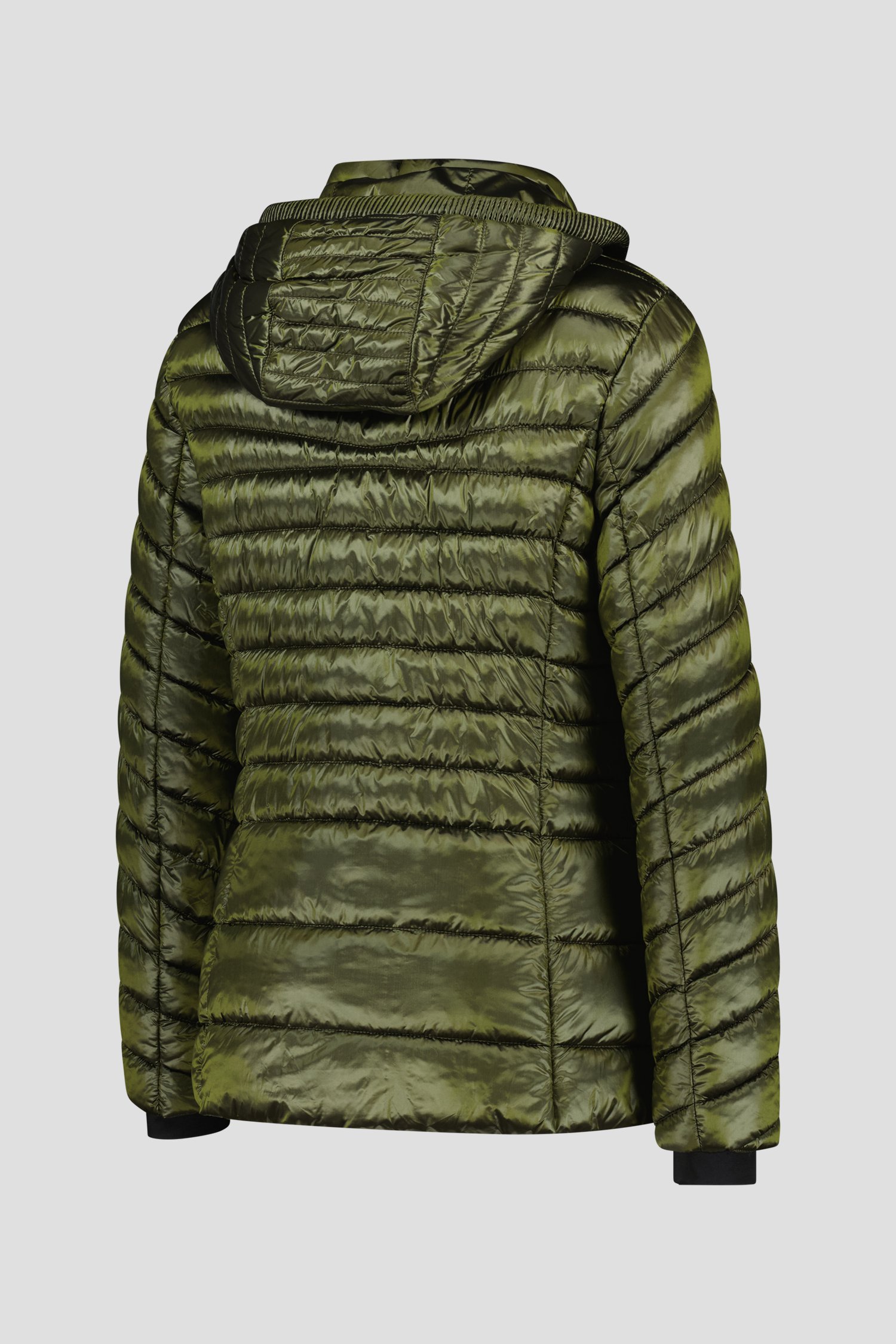 Kaki gewatteerde puffer jacket van Barbara Lebek voor Dames