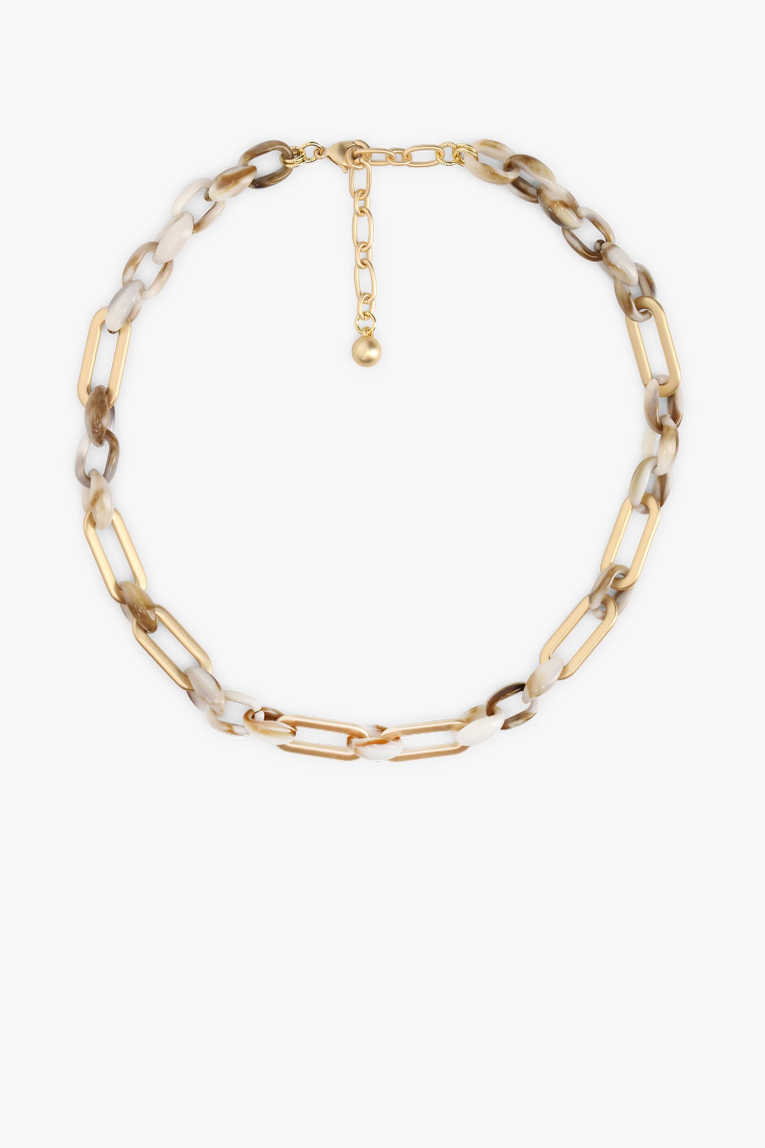 Ketting met ecru en gouden schakels van Liberty Island voor Dames