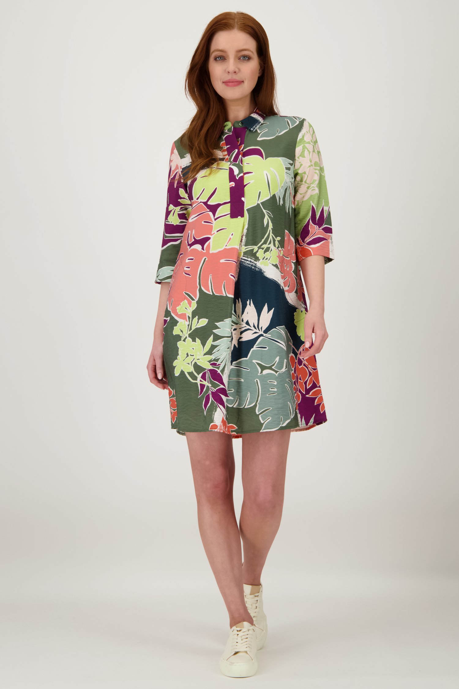 Kleedje met jungleprint en 3/4 mouwen van Libelle voor Dames