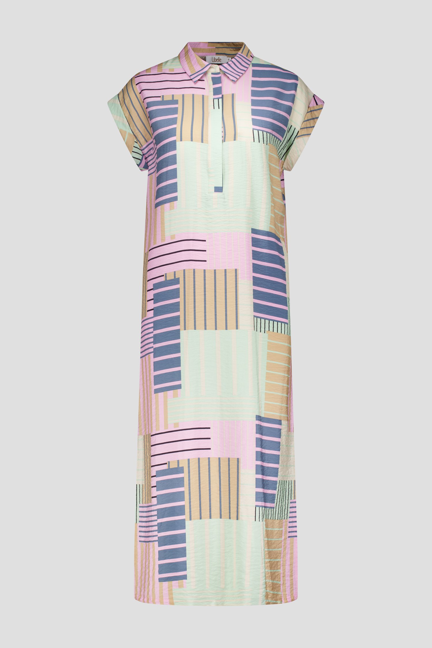 Productfoto 1 van Kleedje met roze en groene print door Libelle voor Dames