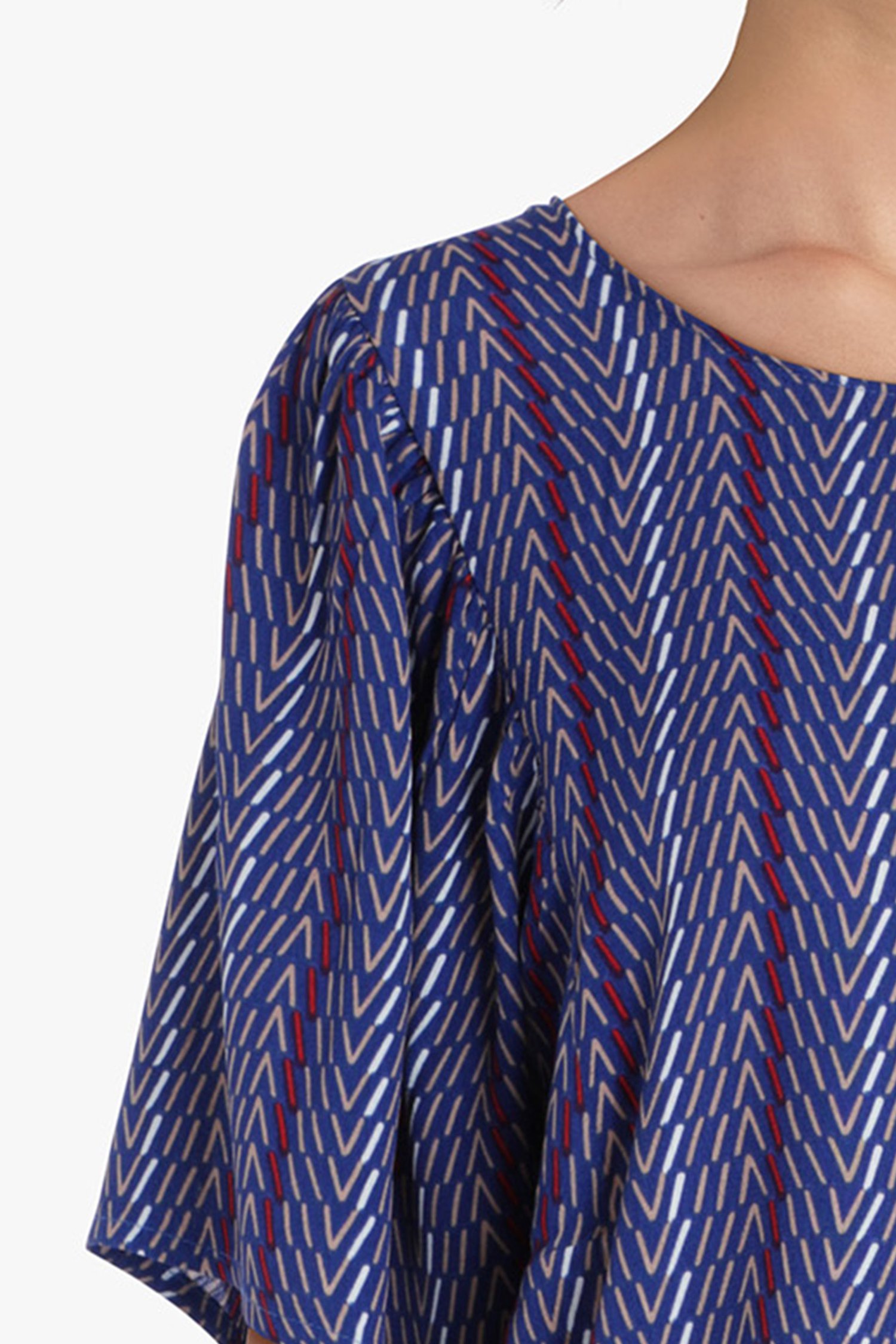 Verovering Vernauwd bodem Koningsblauwe blouse met streepjesprint van JDY | 9399906 | e5