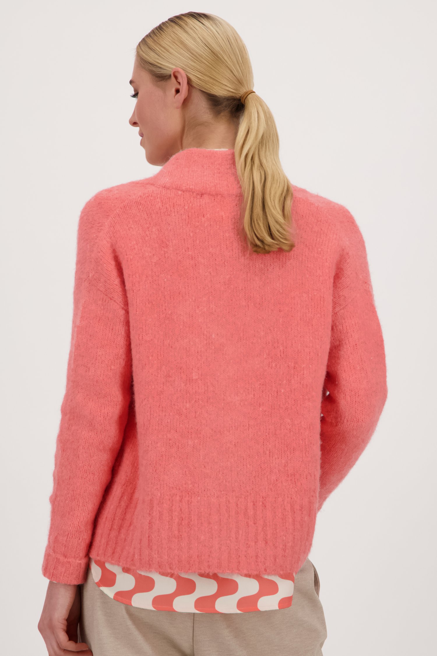 Koraalkleurige cardigan van Opus voor Dames