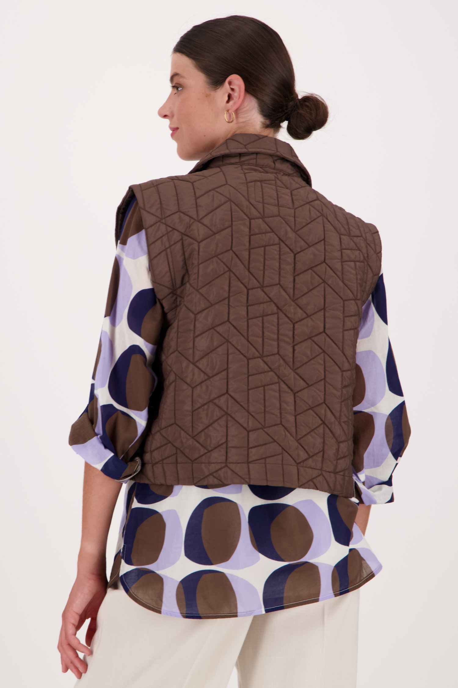 Korte bruine bodywarmer van Opus voor Dames