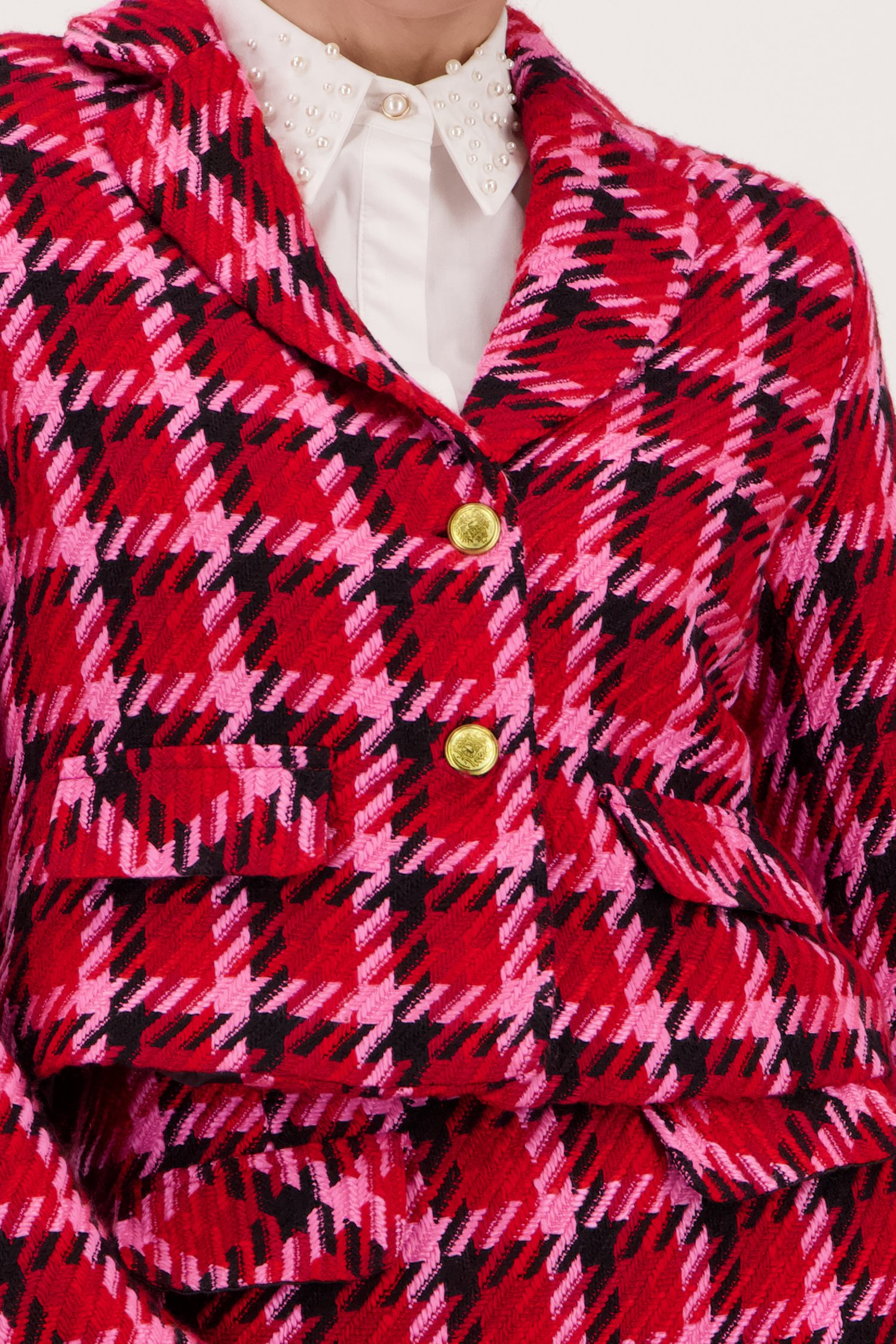 Korte geruite blazer van More & More voor Dames