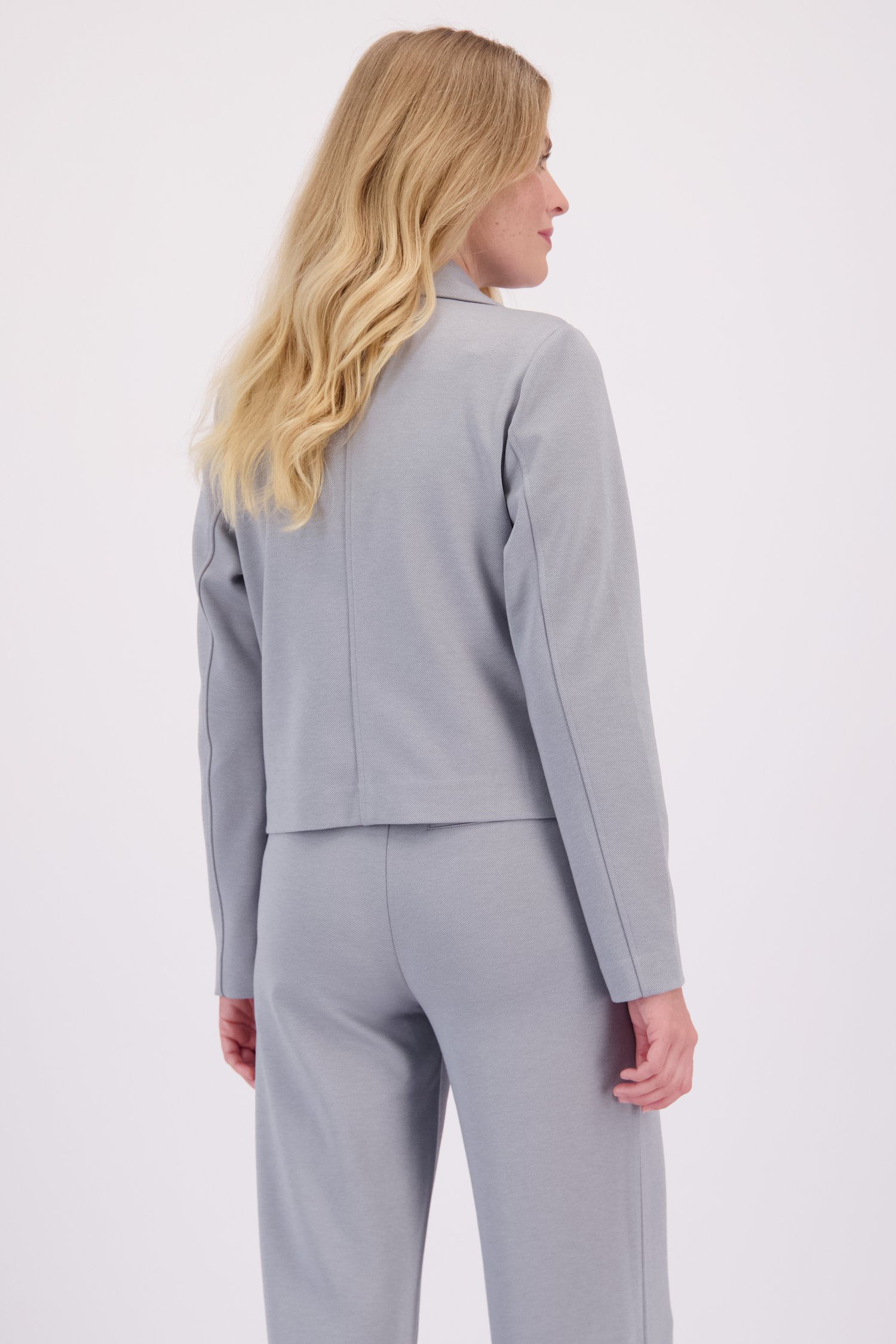 Achterkant van Korte grijze blazer door Libelle voor Dames