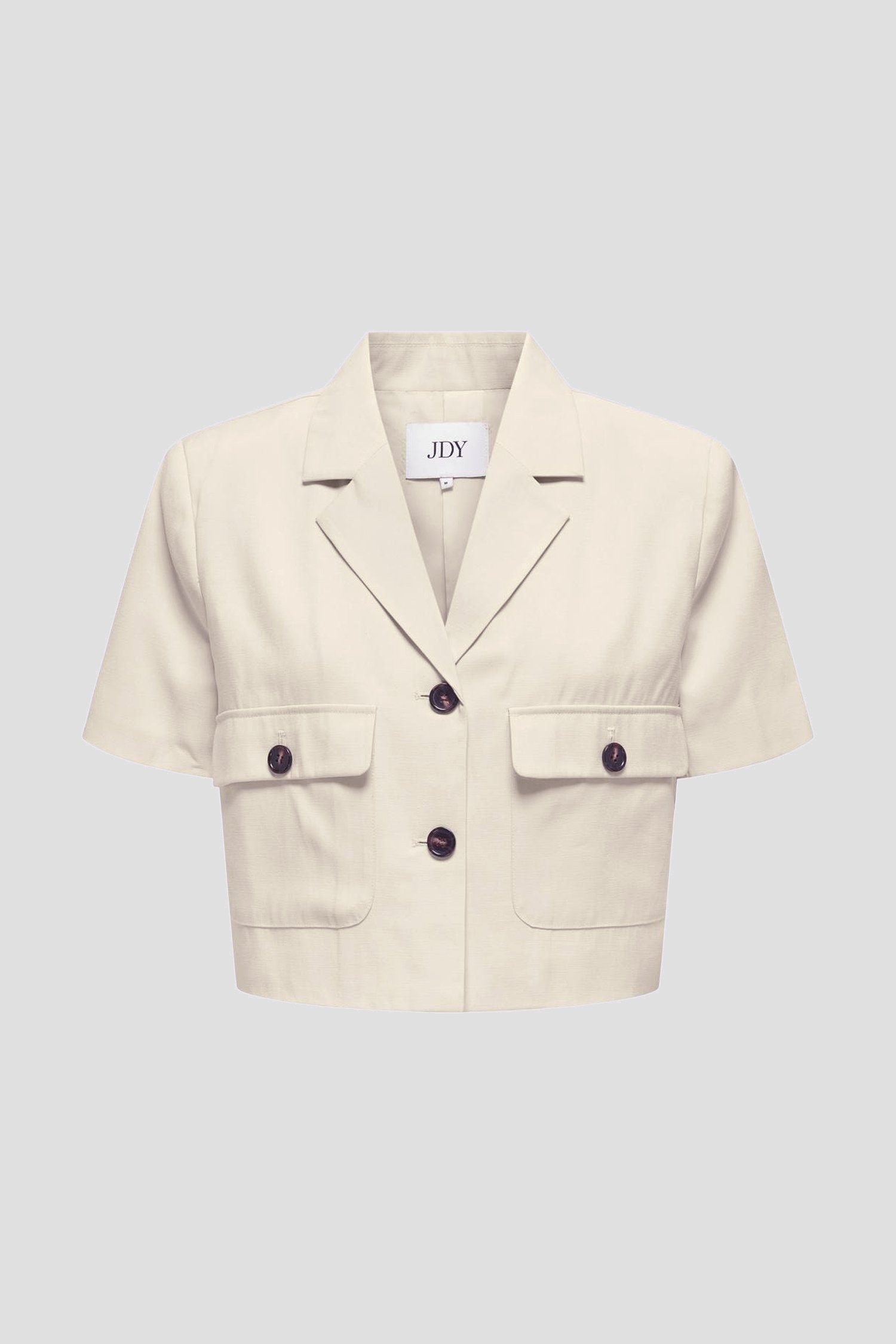 Korte lichtbeige blazer met korte mouwen van JDY voor Dames
