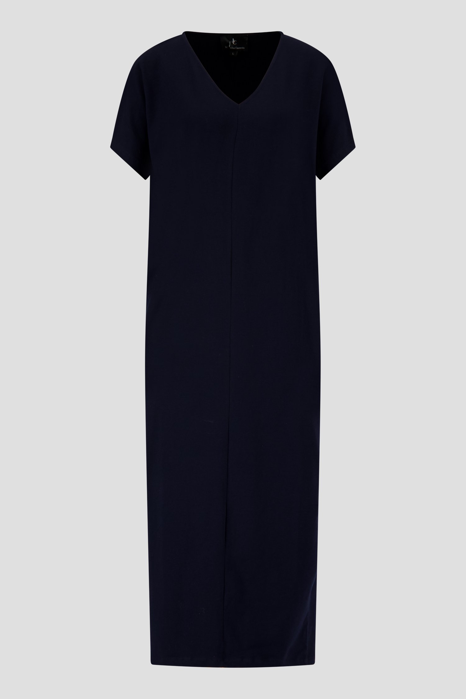 Lang donkerblauw kleedje met split van AC by Annelien Coorevits voor Dames