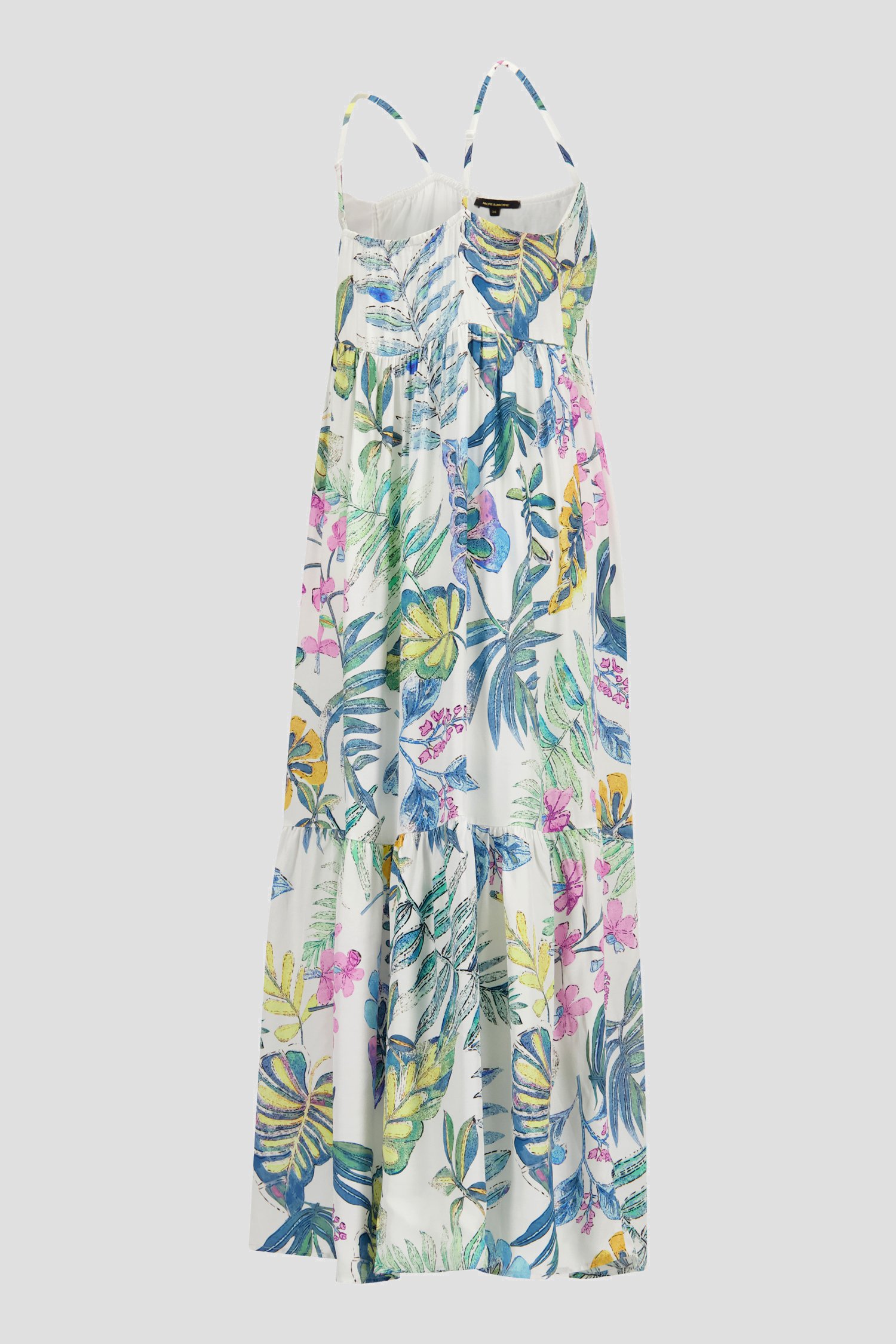 Lang ecru kleedje met botanische print van More & More voor Dames
