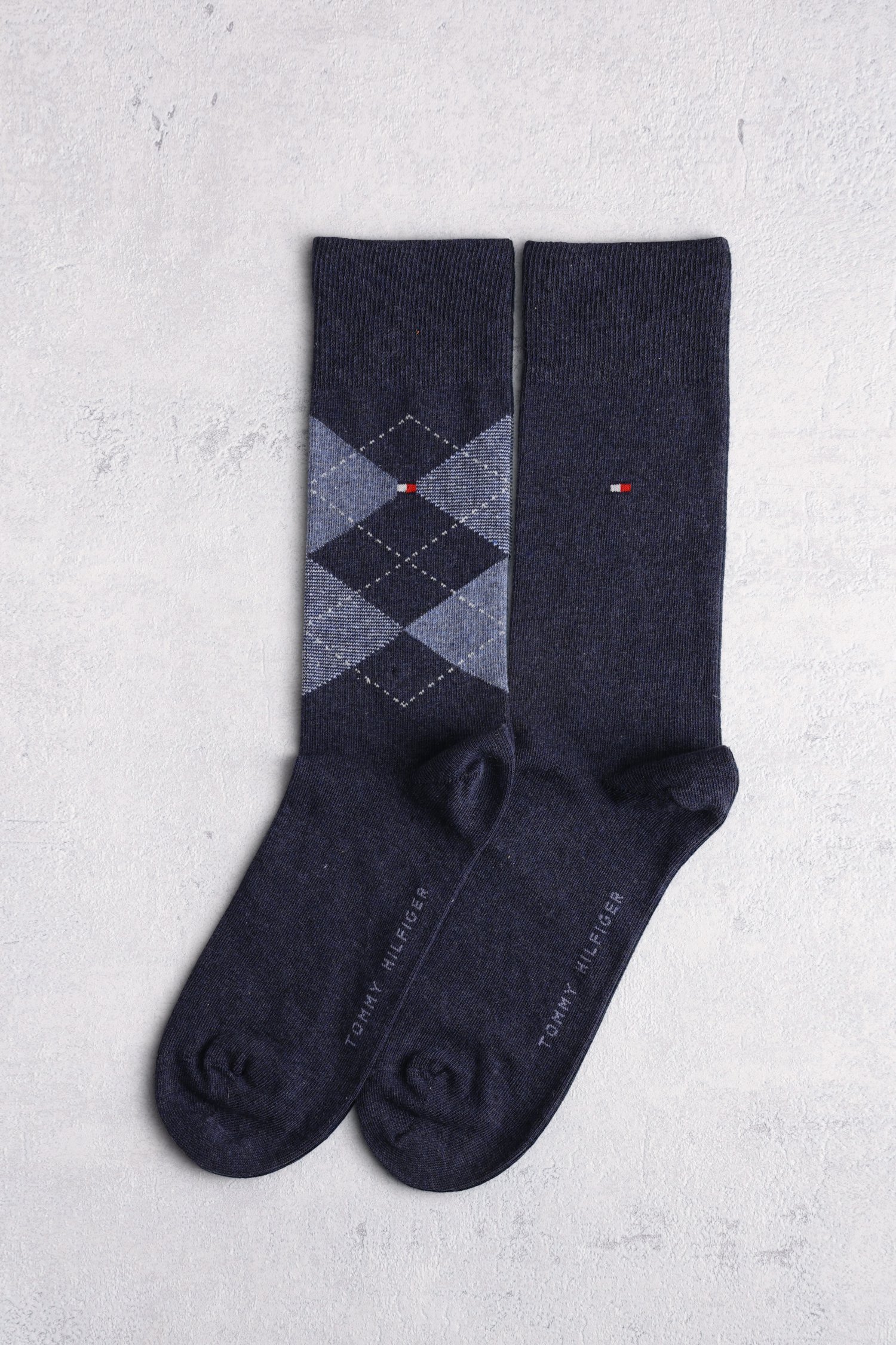 Voorkant van Lange blauwe sokken - 2 paar door Tommy Hilfiger voor Heren