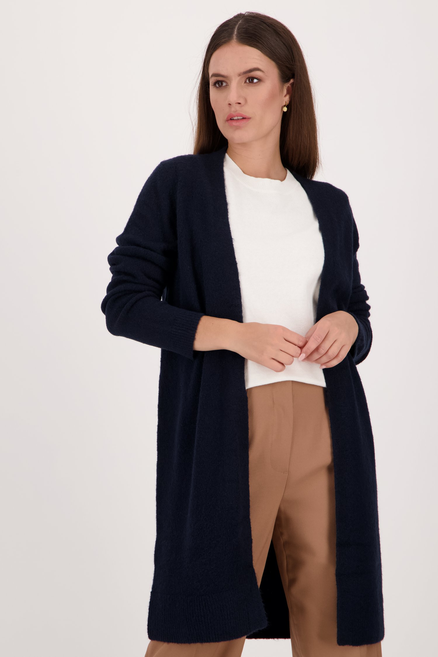 Lange donkerblauwe cardigan van Liberty Island voor Dames
