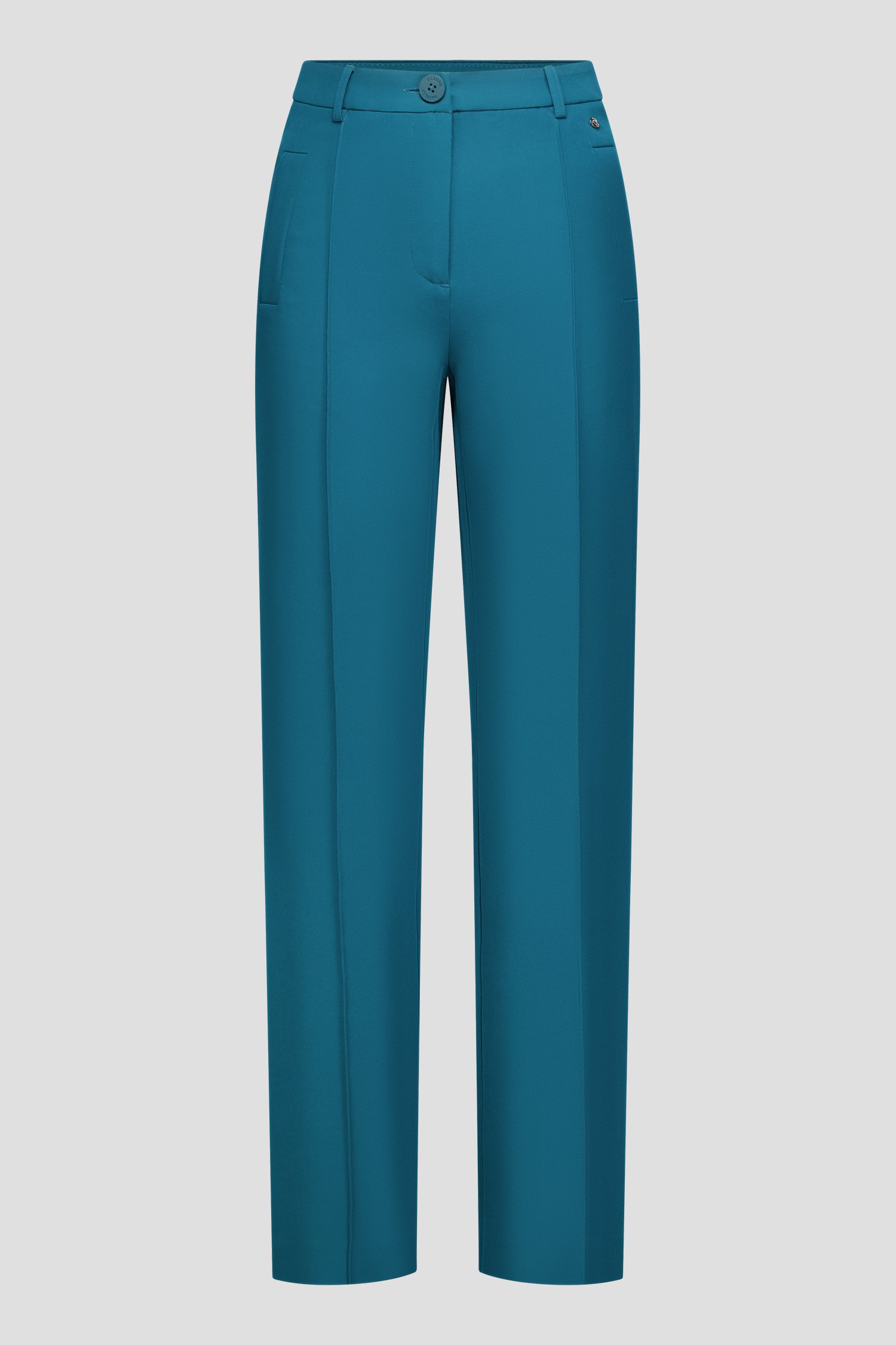Productfoto 1 van Lange donkergroene broek door Claude Arielle voor Dames