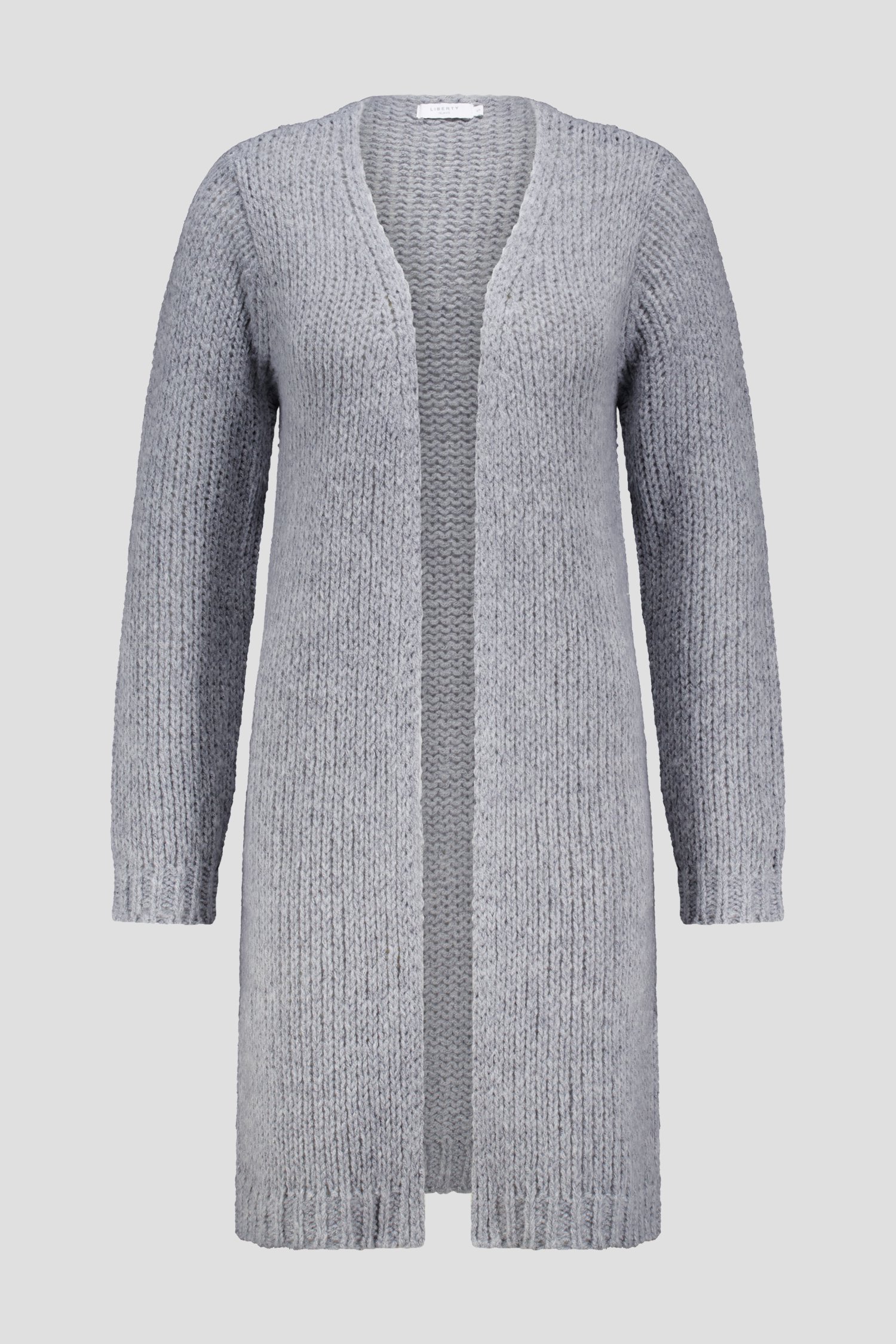 Lange gebreide grijze cardigan van Liberty Island voor Dames