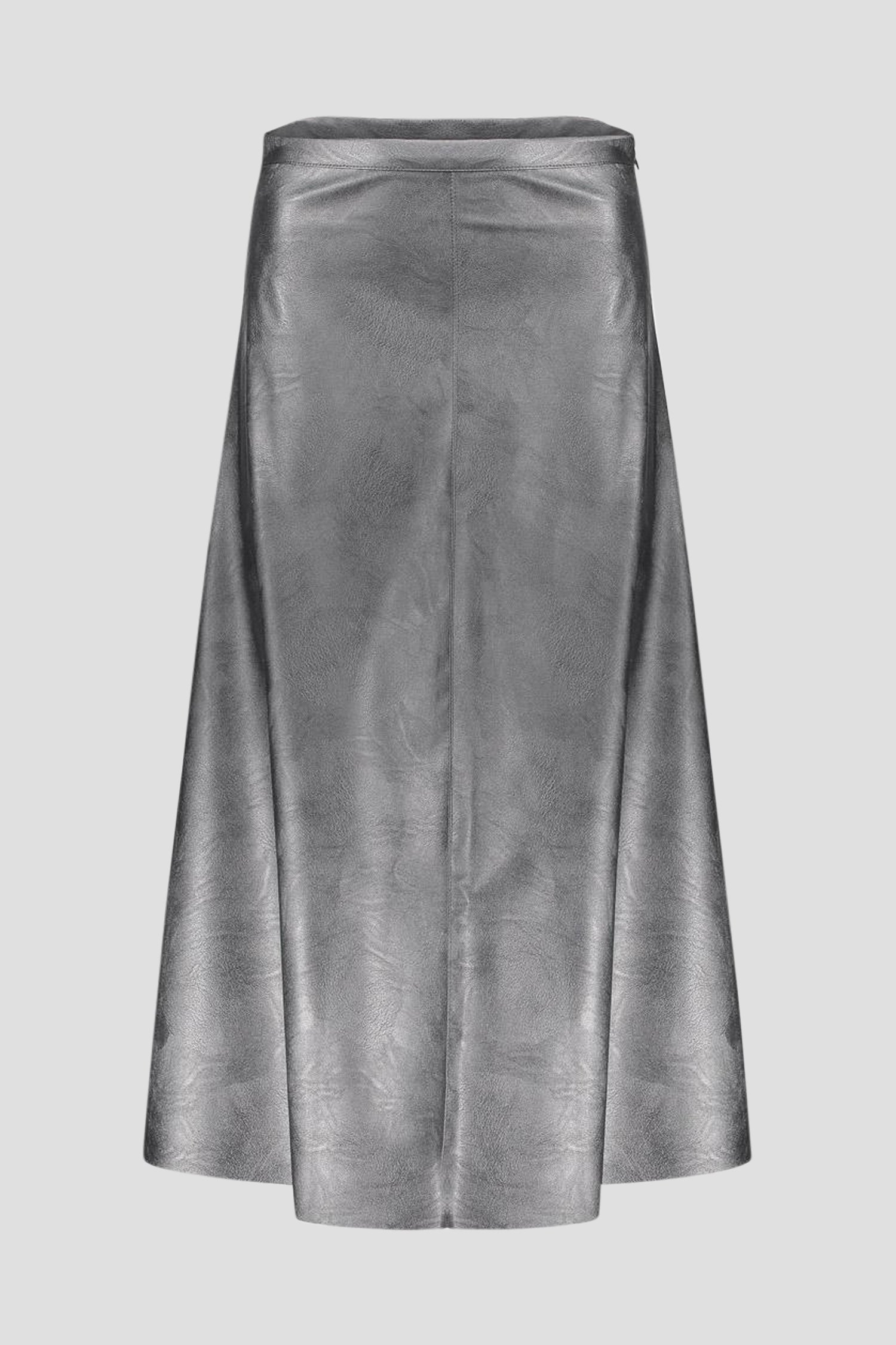 Productfoto 1 van Lange grijze rok in leather look door Geisha voor Dames