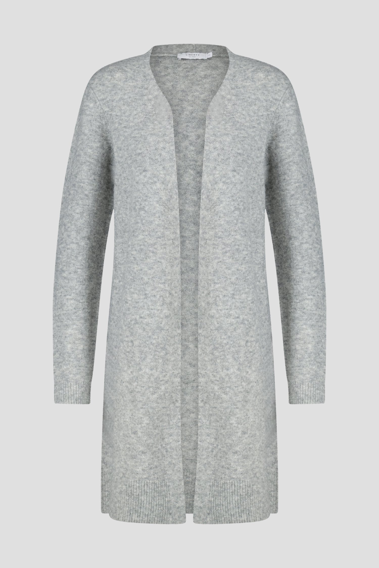 Lange lichtgrijze cardigan  van Liberty Island voor Dames