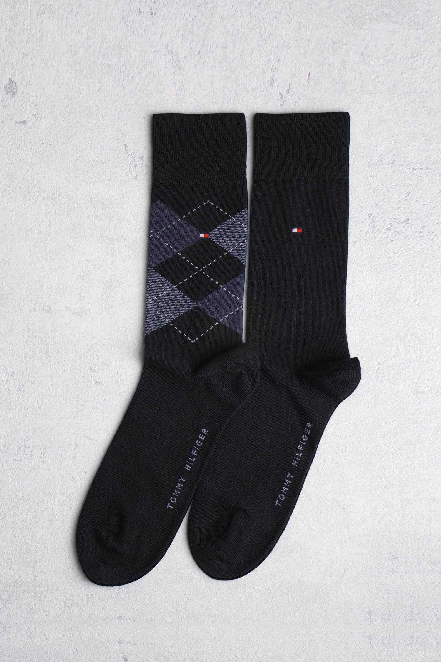 Voorkant van Lange navy sokken - 2 paar door Tommy Hilfiger voor Heren