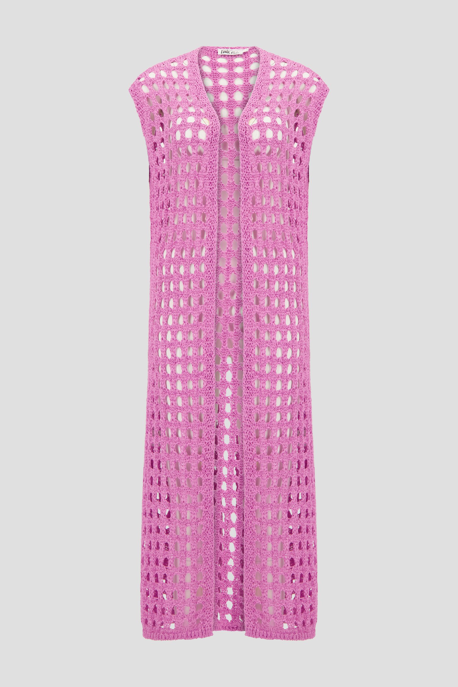Lange roze cardigan - Louise x Tine van Louise voor Dames