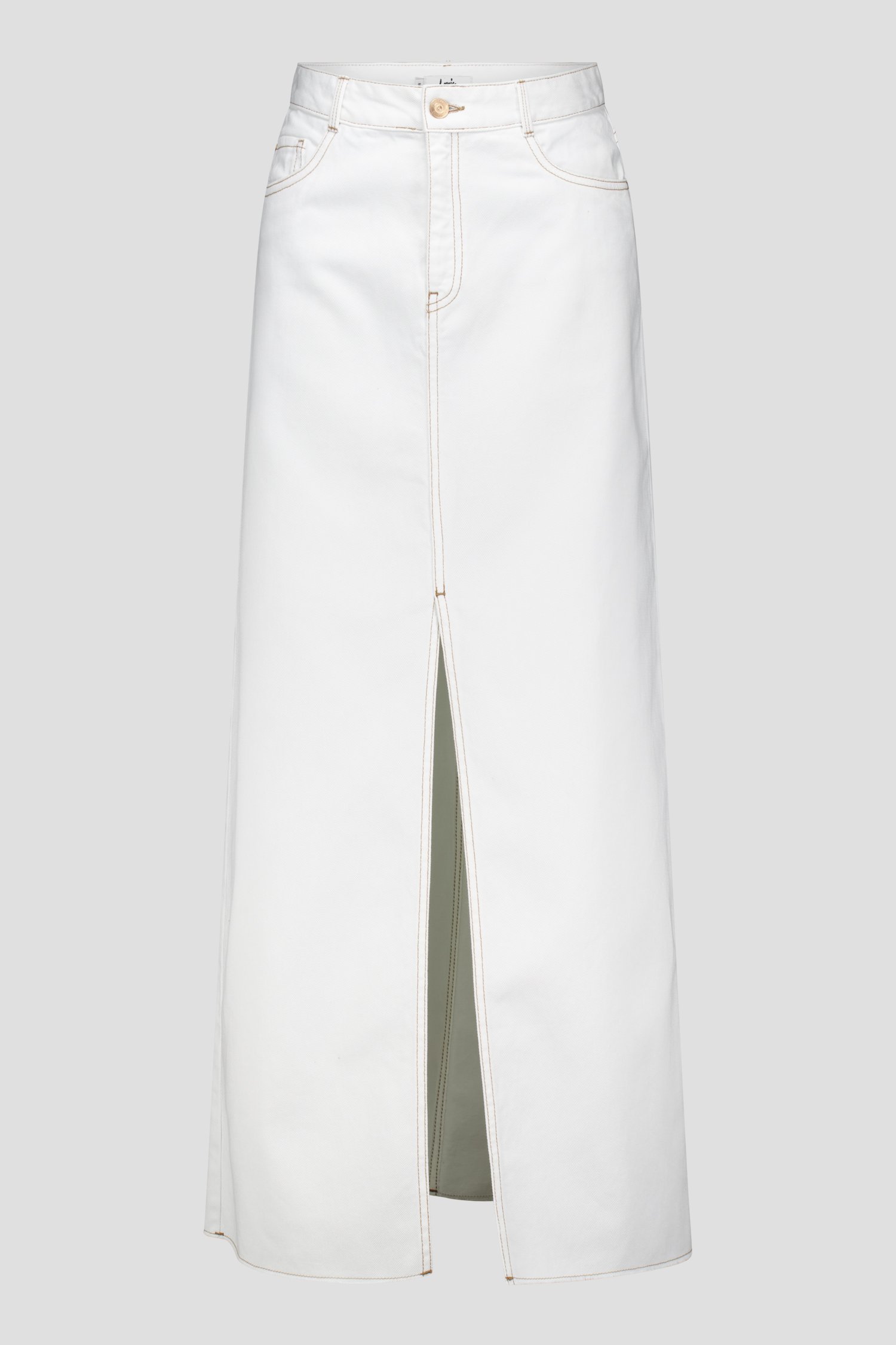 Lange witte jeansrok met split van Louise voor Dames