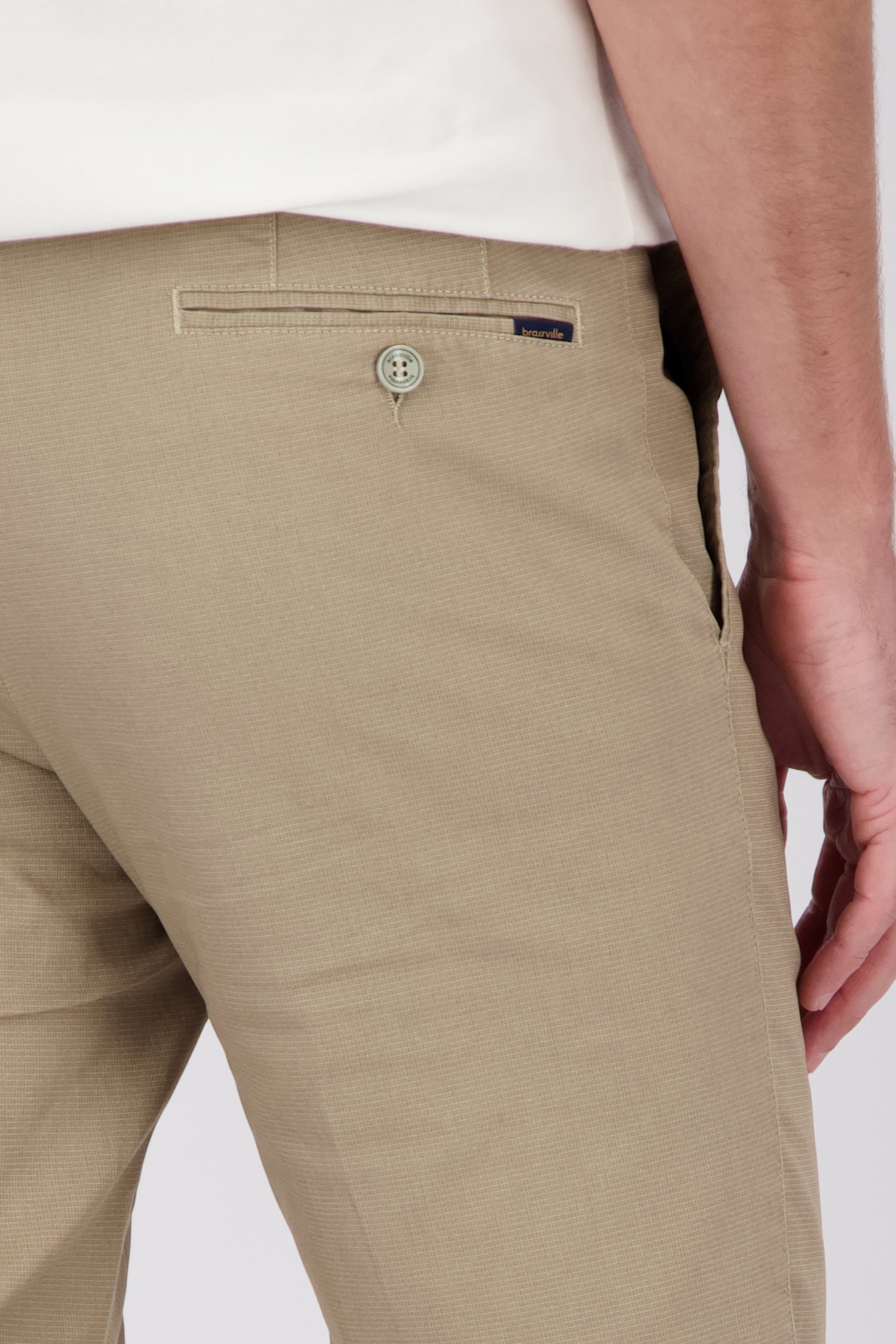 Lichtbeige chino - Vancouver - Regular fit van Brassville voor Heren