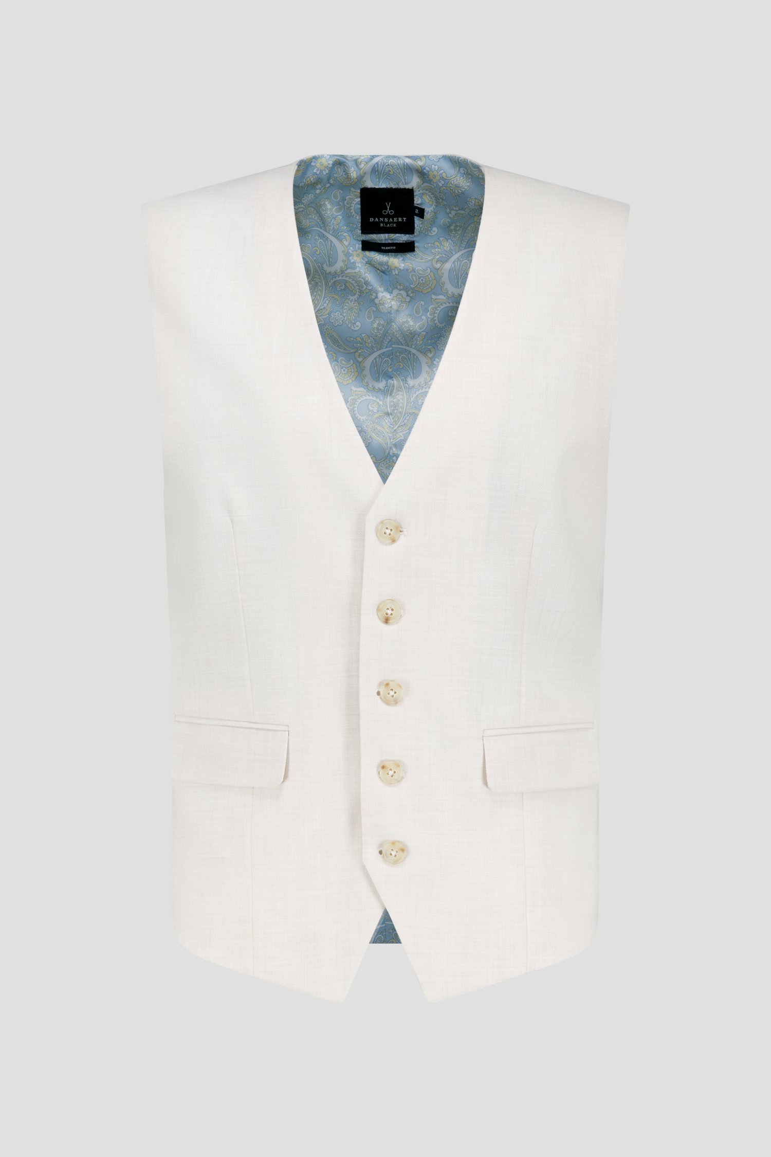 Lichtbeige gilet - Slim fit van Dansaert Black voor Heren