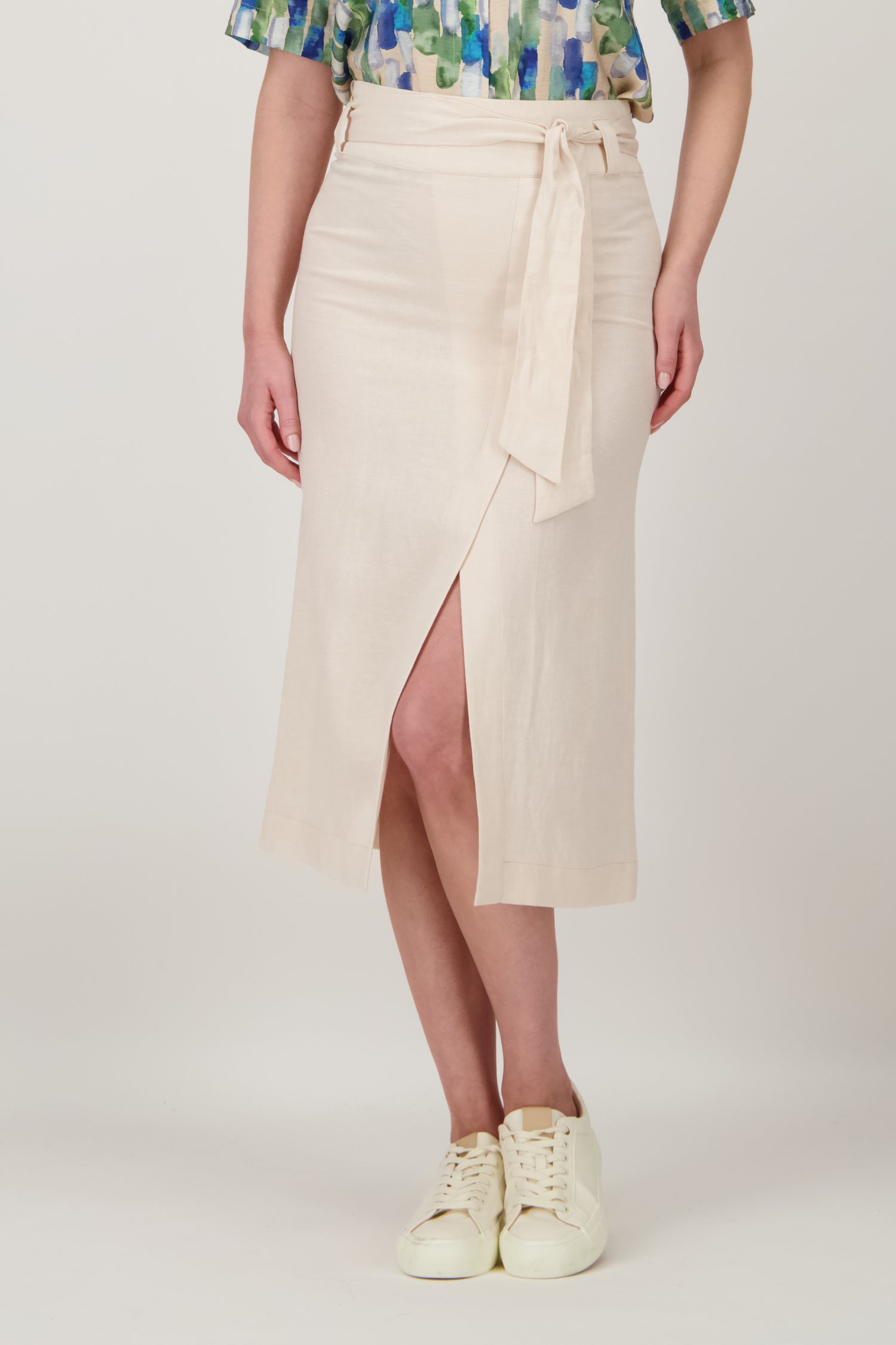 Lichtbeige rok met split van Liberty Loving nature voor Dames