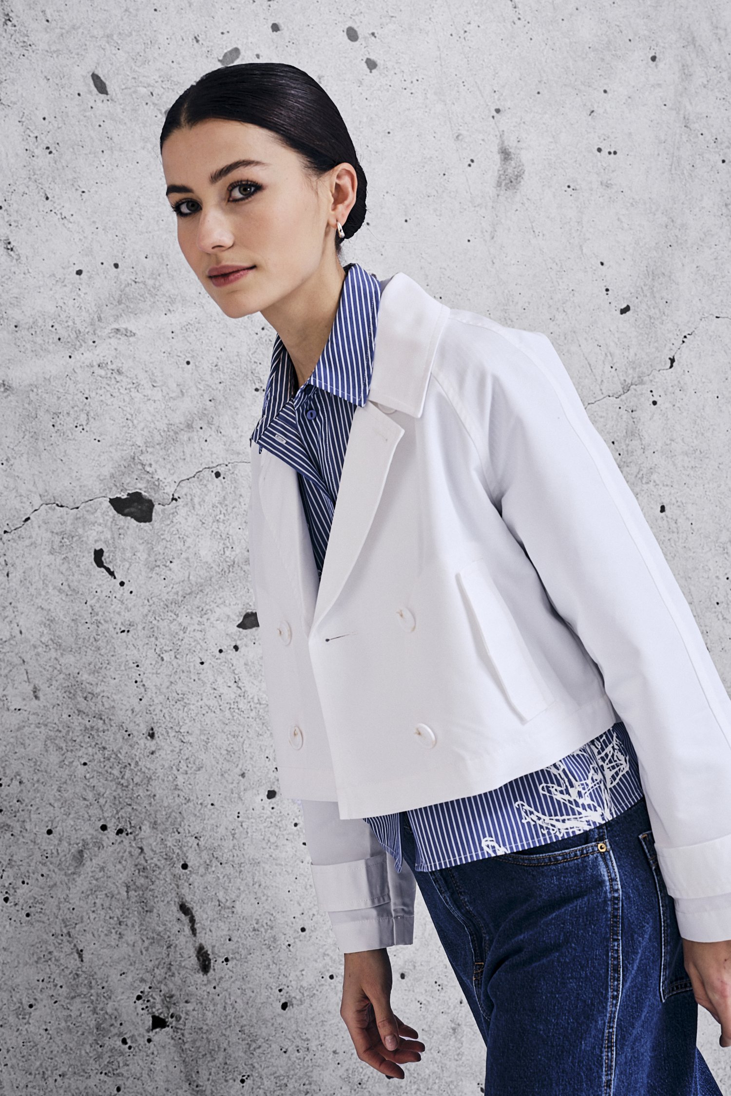 Lichtblauw gestreepte blouse van Louise voor Dames