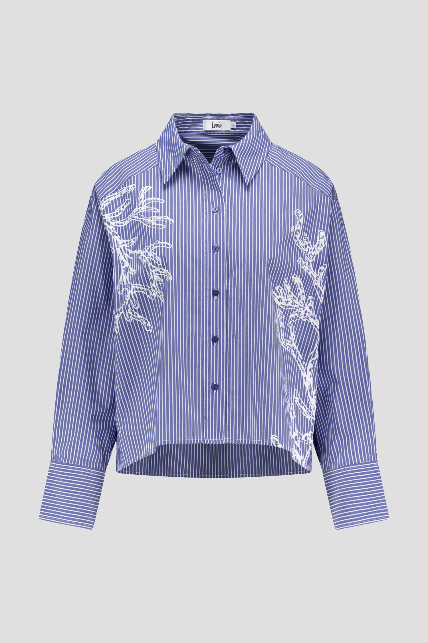 Lichtblauw gestreepte blouse van Louise voor Dames