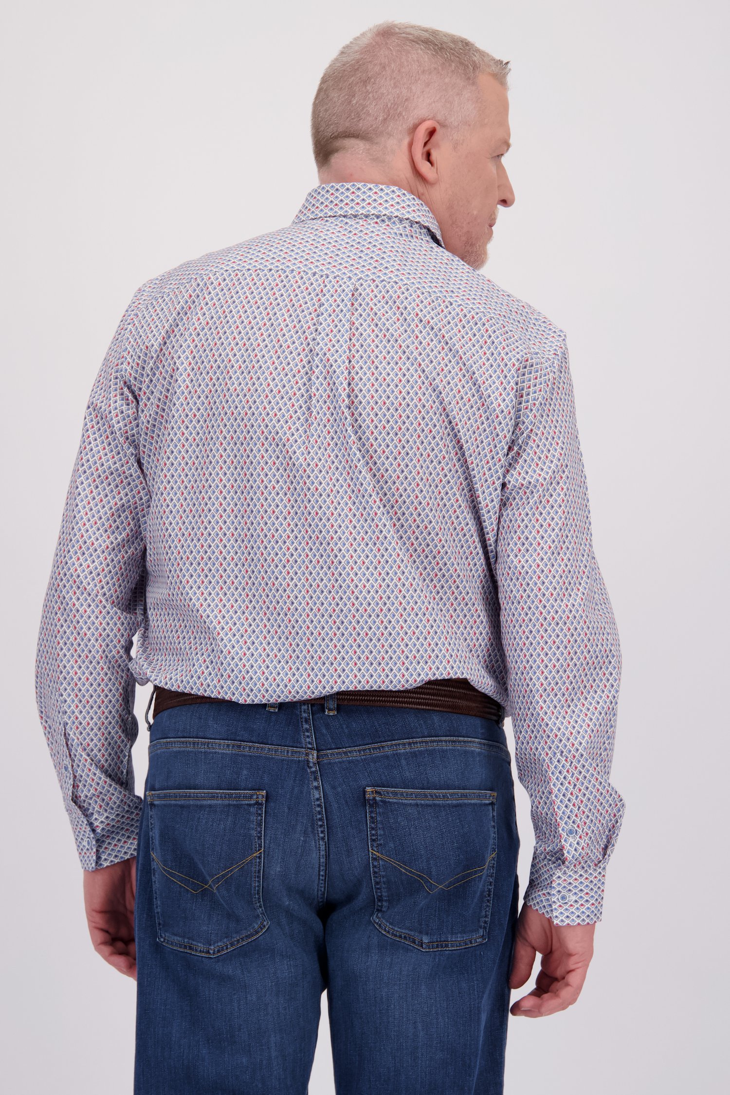 Lichtblauw hemd met print – Comfort fit van Dansaert Blue voor Heren