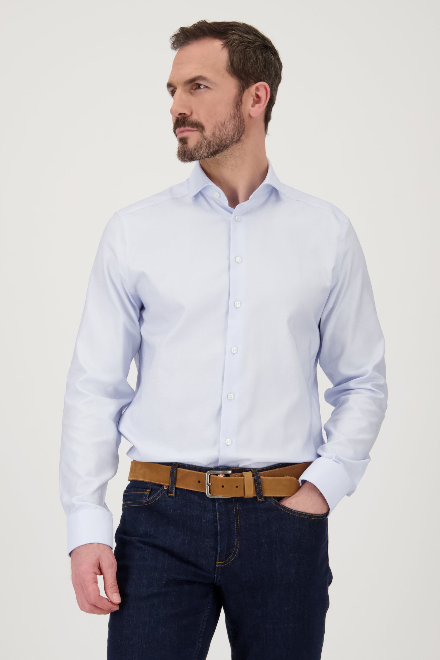 Lichtblauw hemd - Regular fit van Dansaert Black voor Heren
