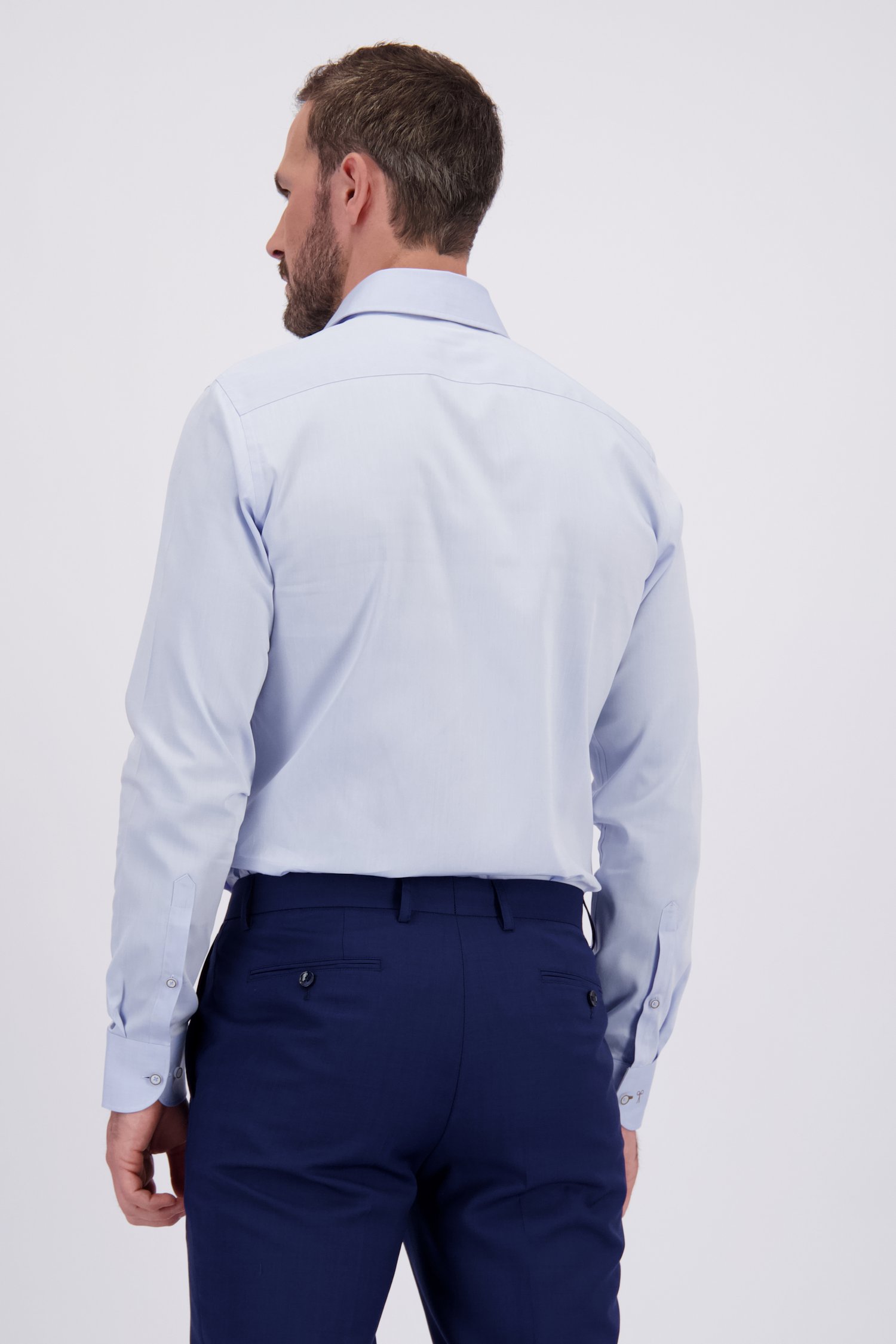 Achterkant van Lichtblauw hemd - Slim fit door Dansaert Black voor Heren