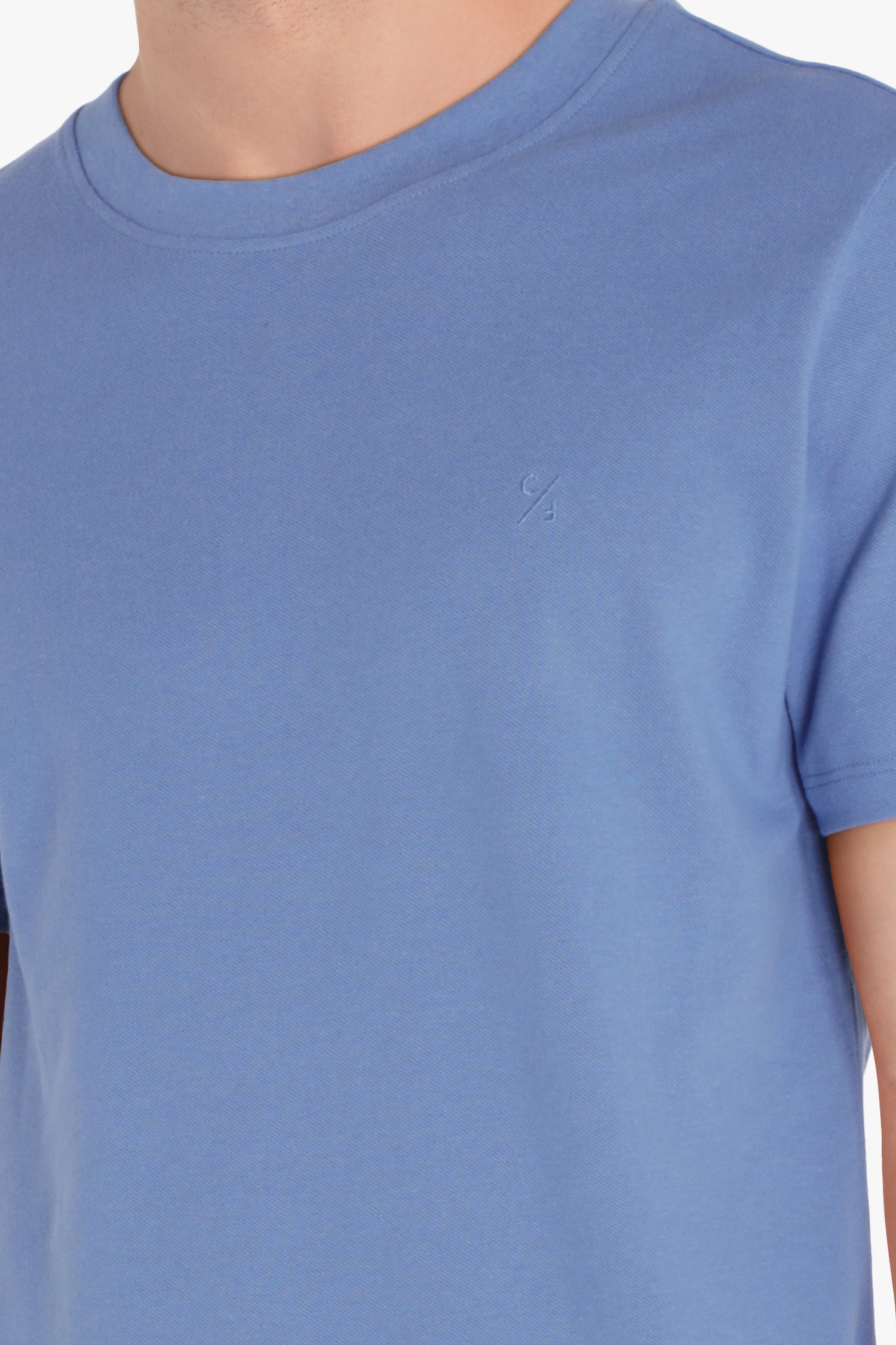 Lichtblauw T-shirt met ronde hals van Casual Friday voor Heren