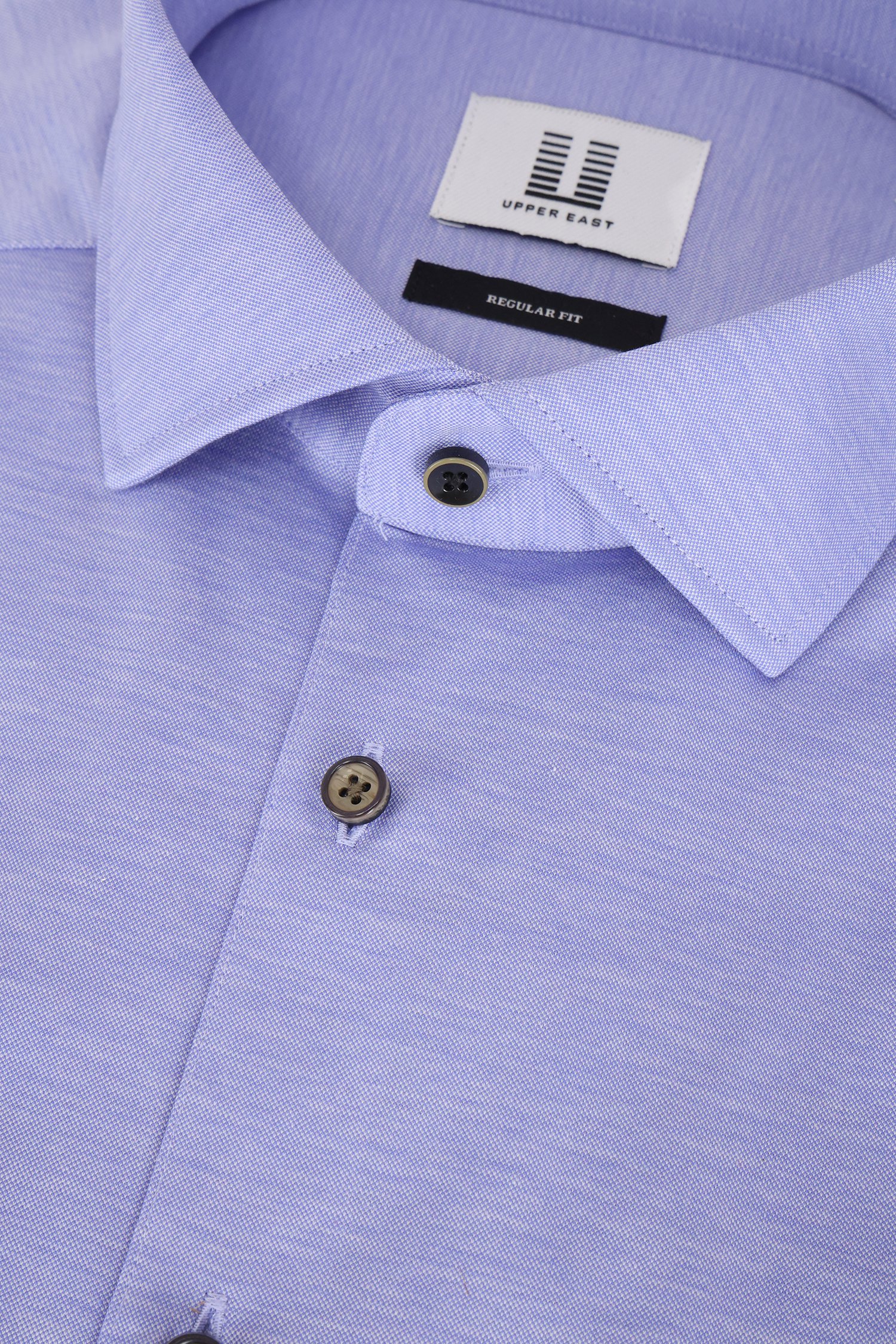 Lichtblauw travelshirt - Regular fit van Upper East voor Heren